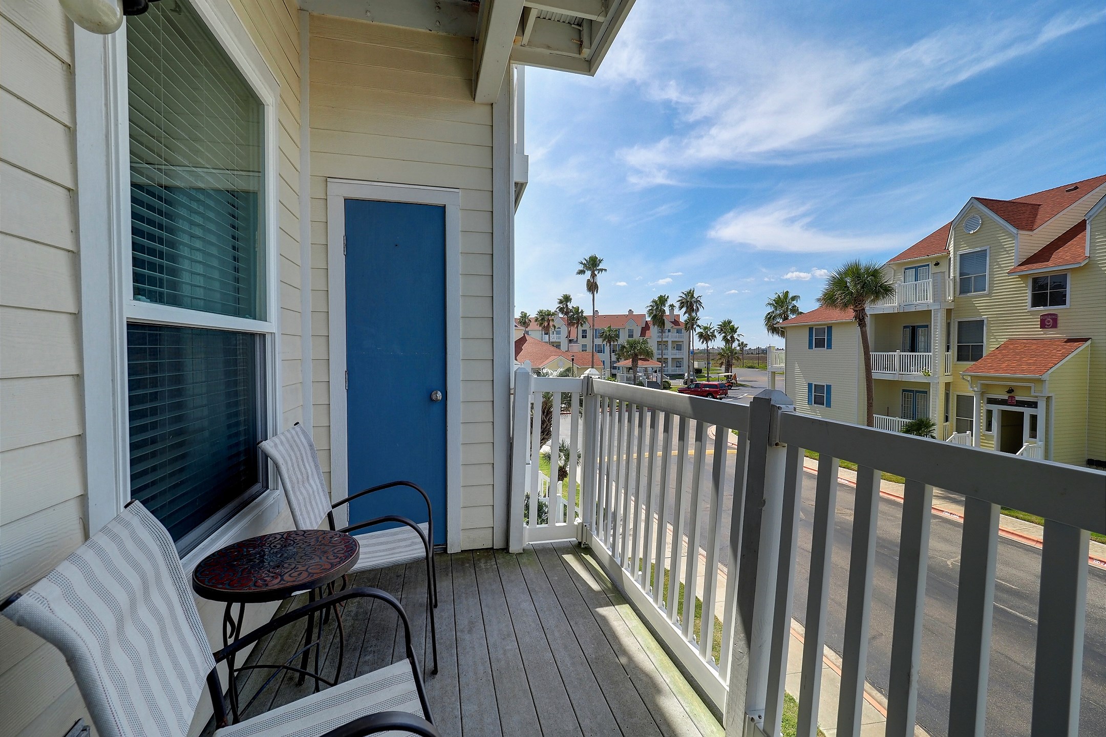 Private balcony with seating 