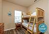 Third bedroom with twin size bunk beds