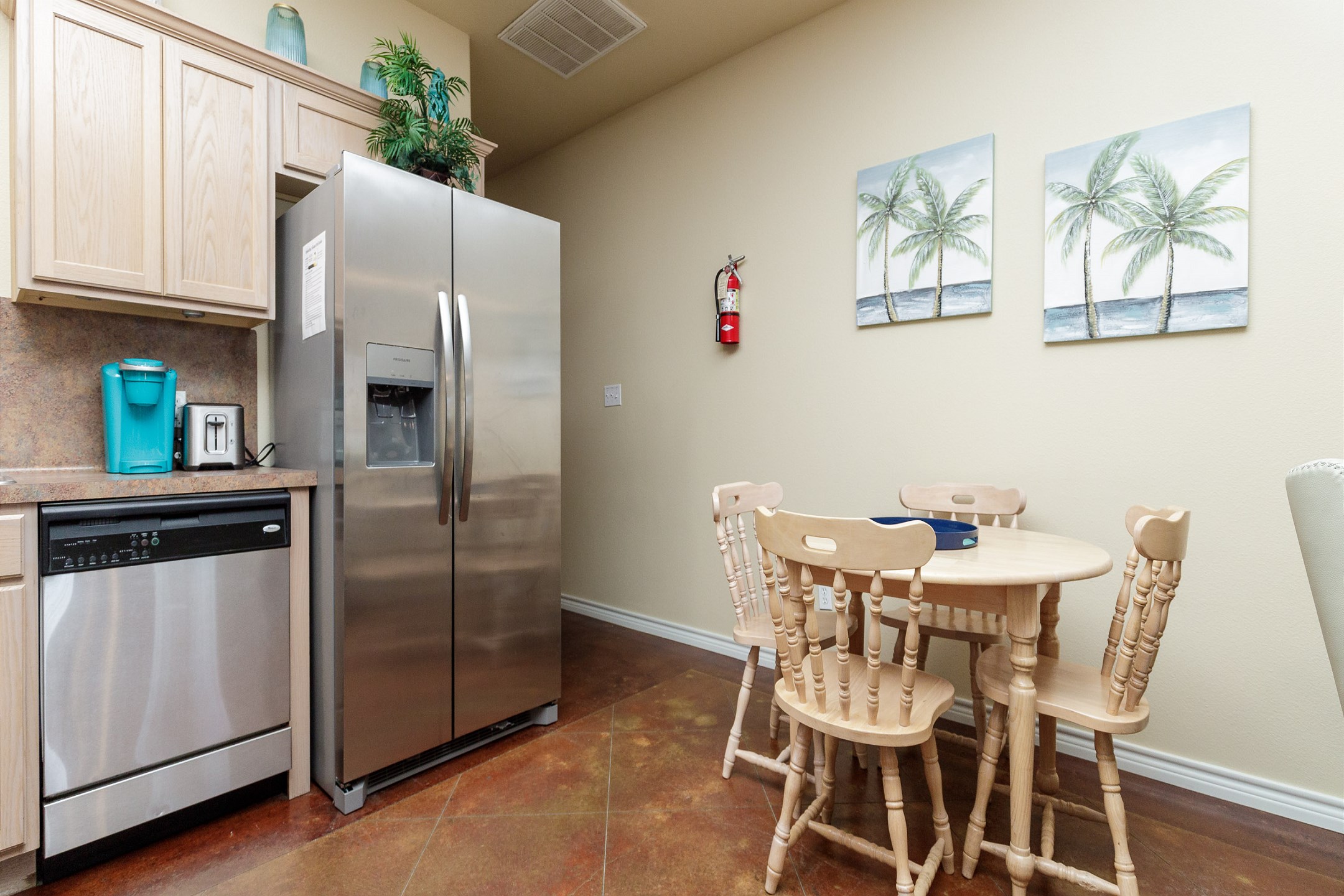 Dining table with seating for four 