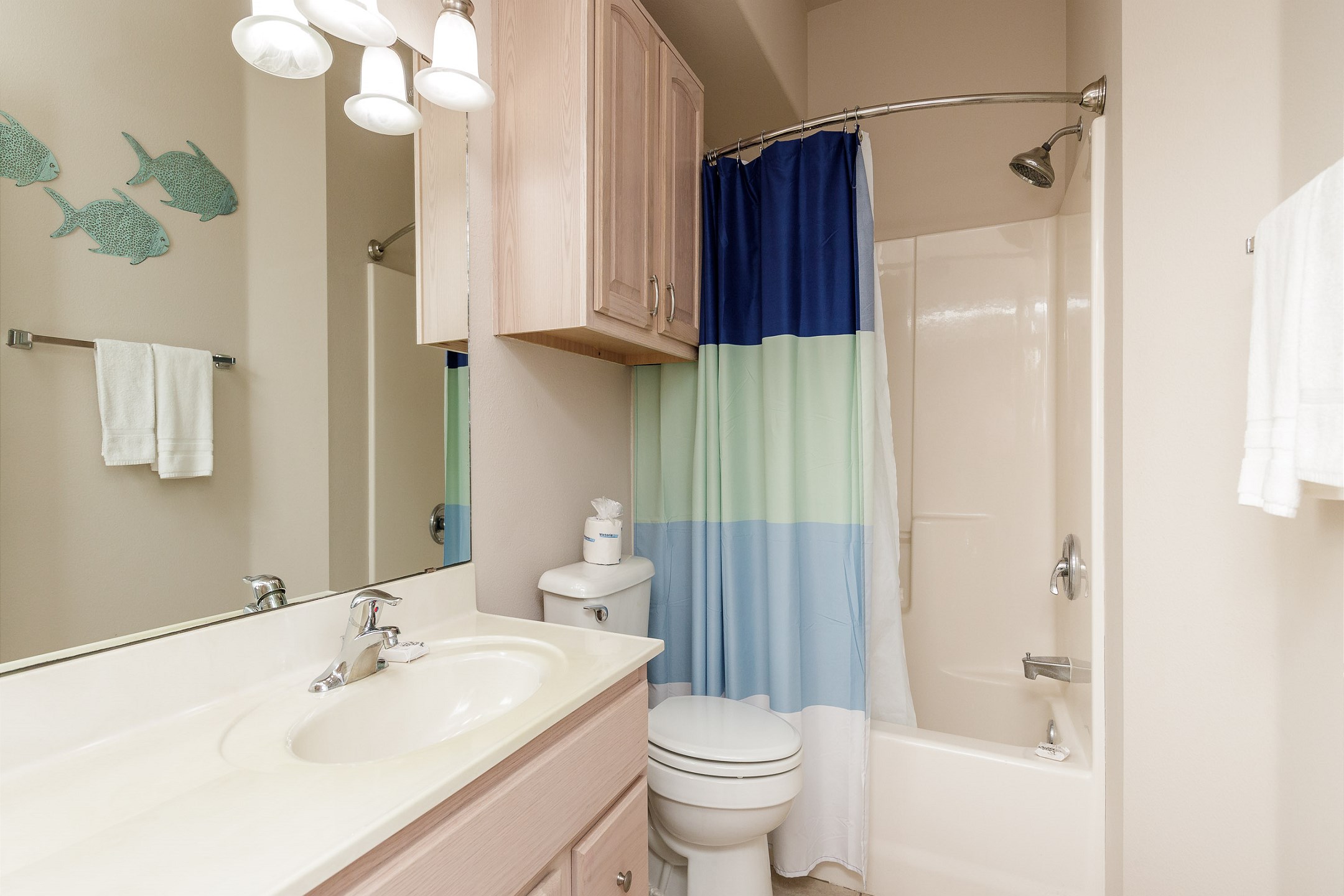 Guest bathroom with tub/shower combo