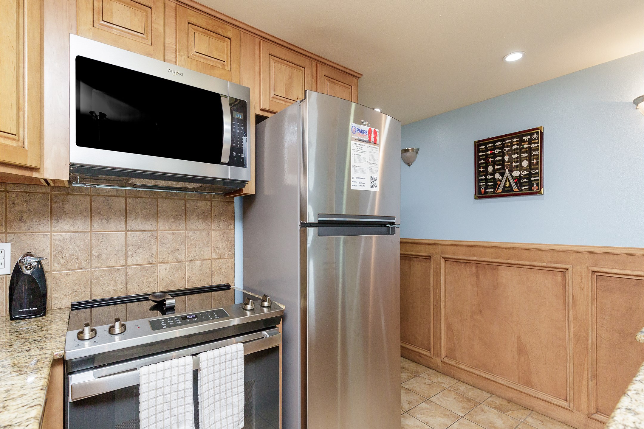Modern well-equipped kitchen with stainless steel appliances