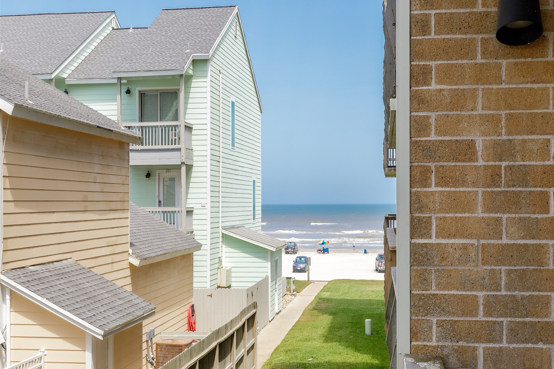 View from balcony of 2nd floor condo