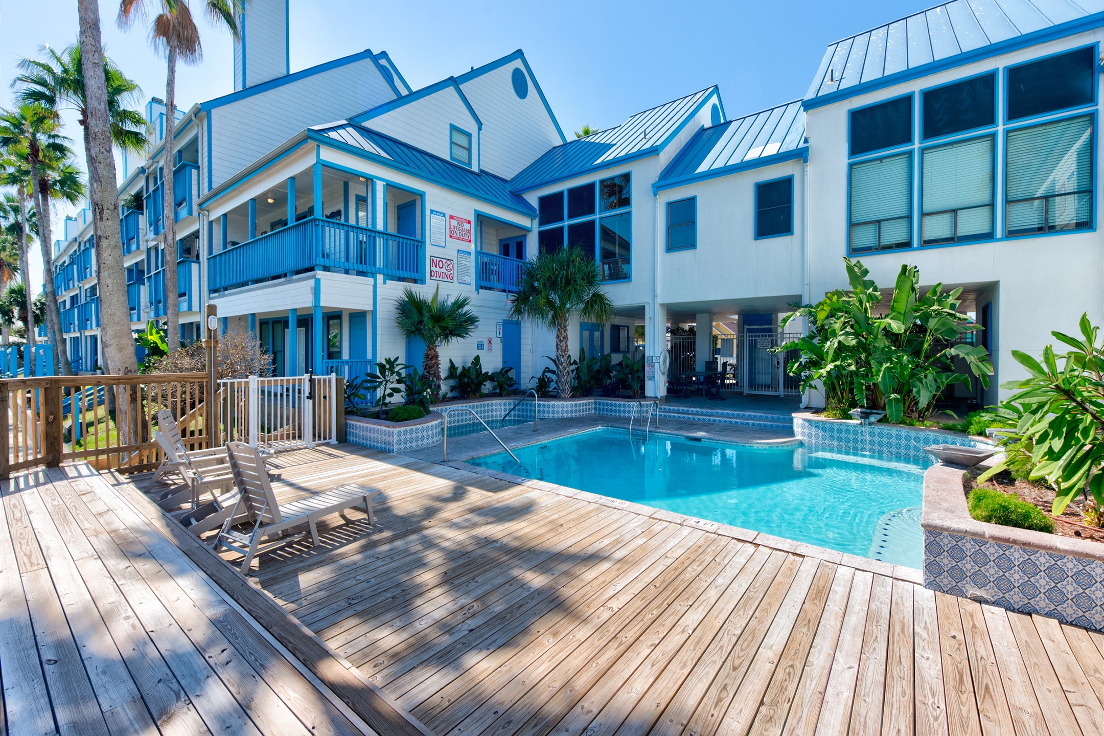 Make a splash and enjoy the refreshing pool or kick back and relax on the cozy loungers