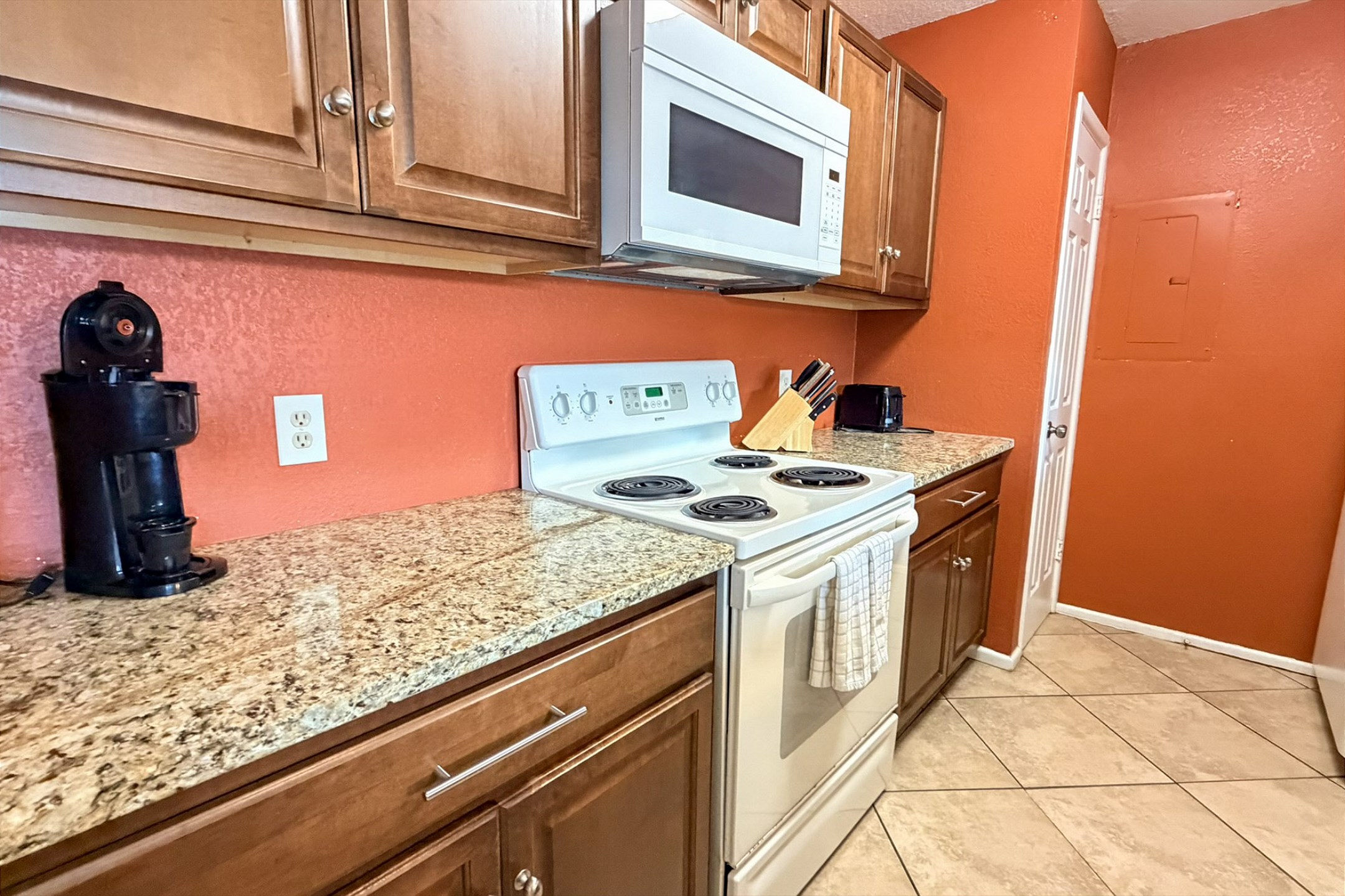 Experience culinary charm in this cozy vacation rental kitchen