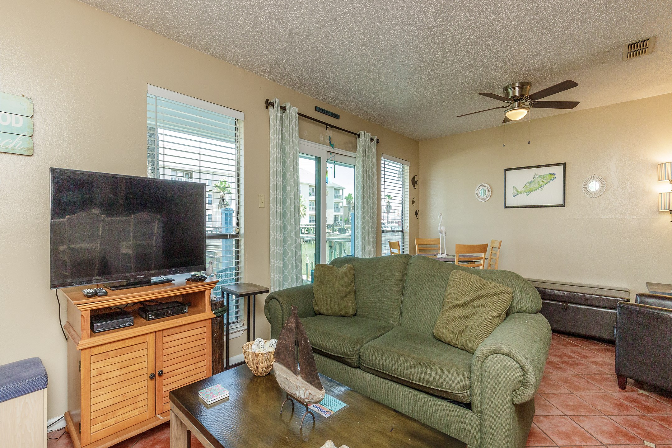 Bright and airy open-plan living area