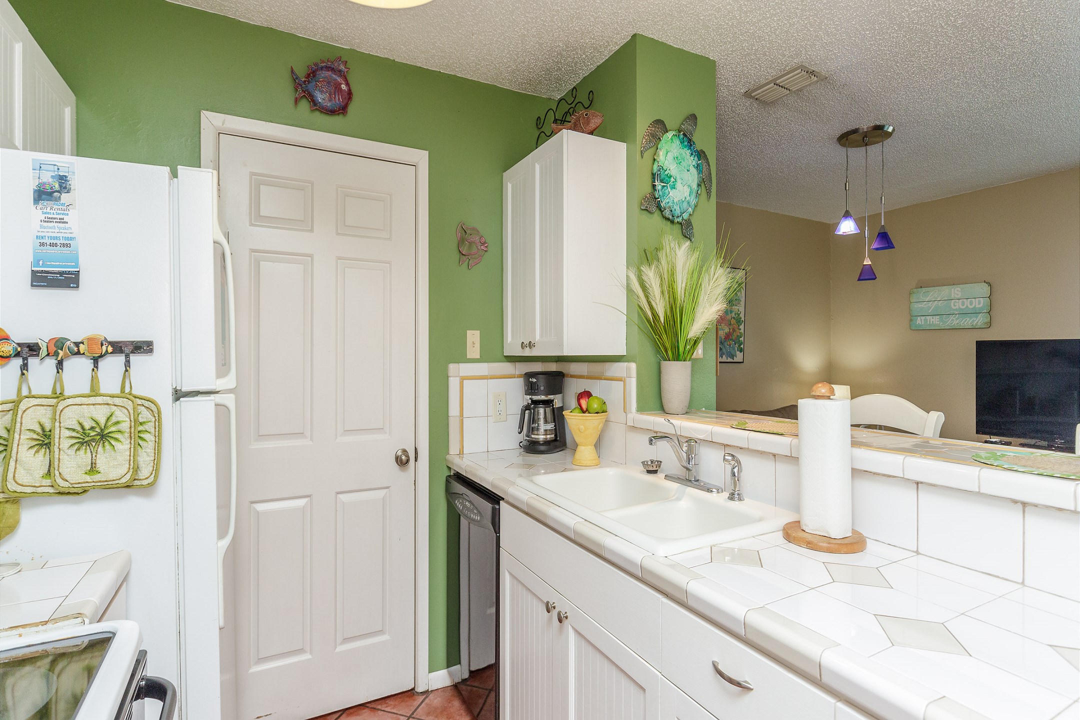 Experience culinary charm in this cozy vacation rental kitchen