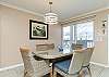 Dining table with seating for six