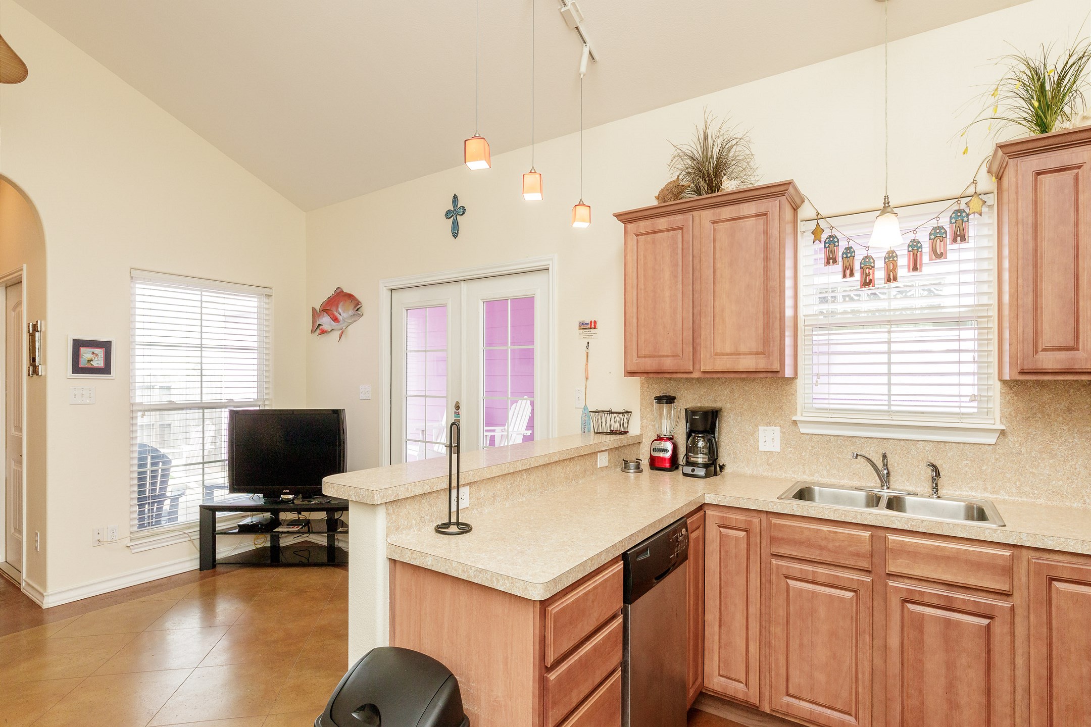 Bright and airy kitchen with natural light