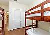 Second bedroom with two twin size bunk beds