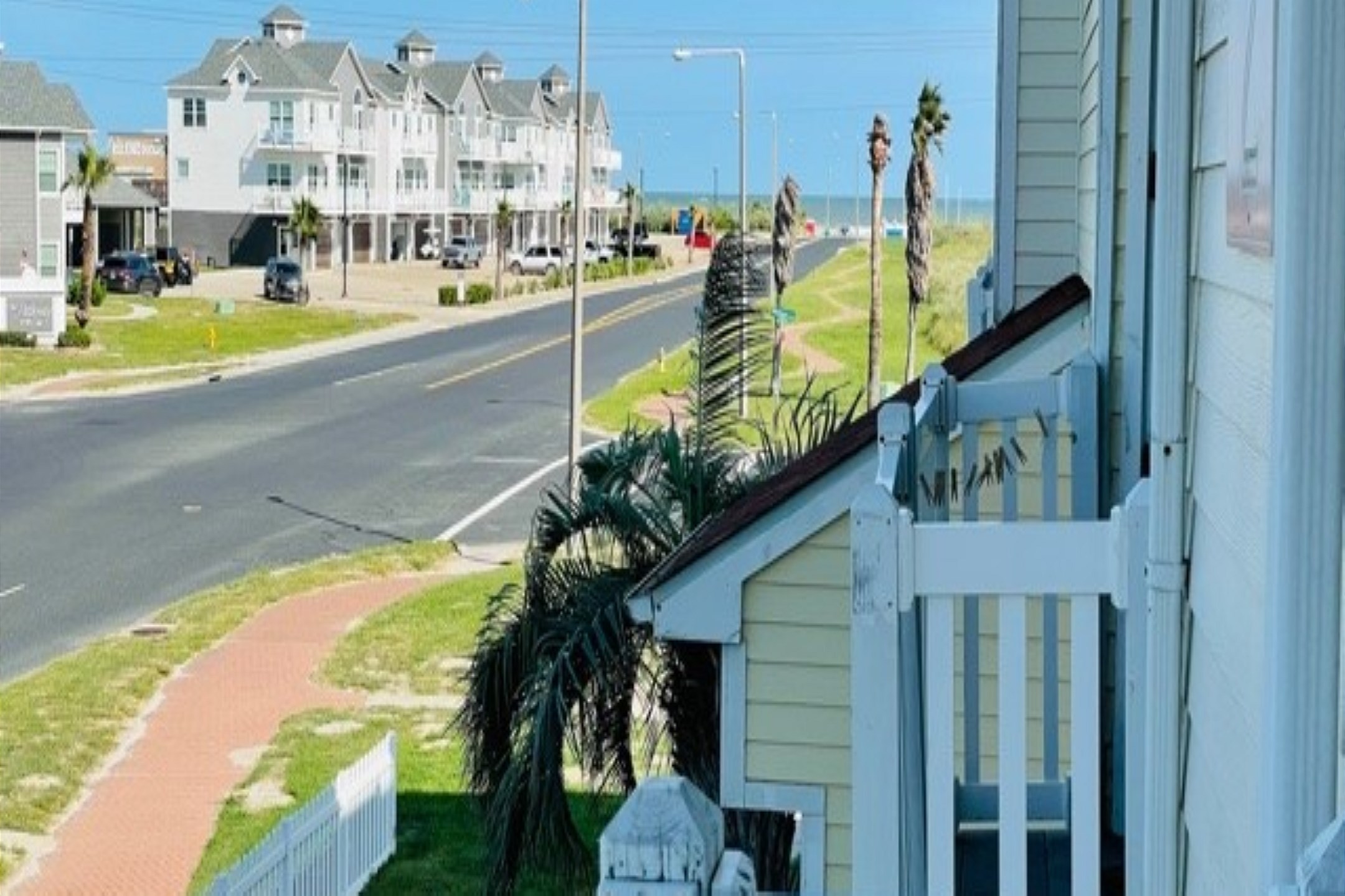 Side view of the ocean from your balcony 