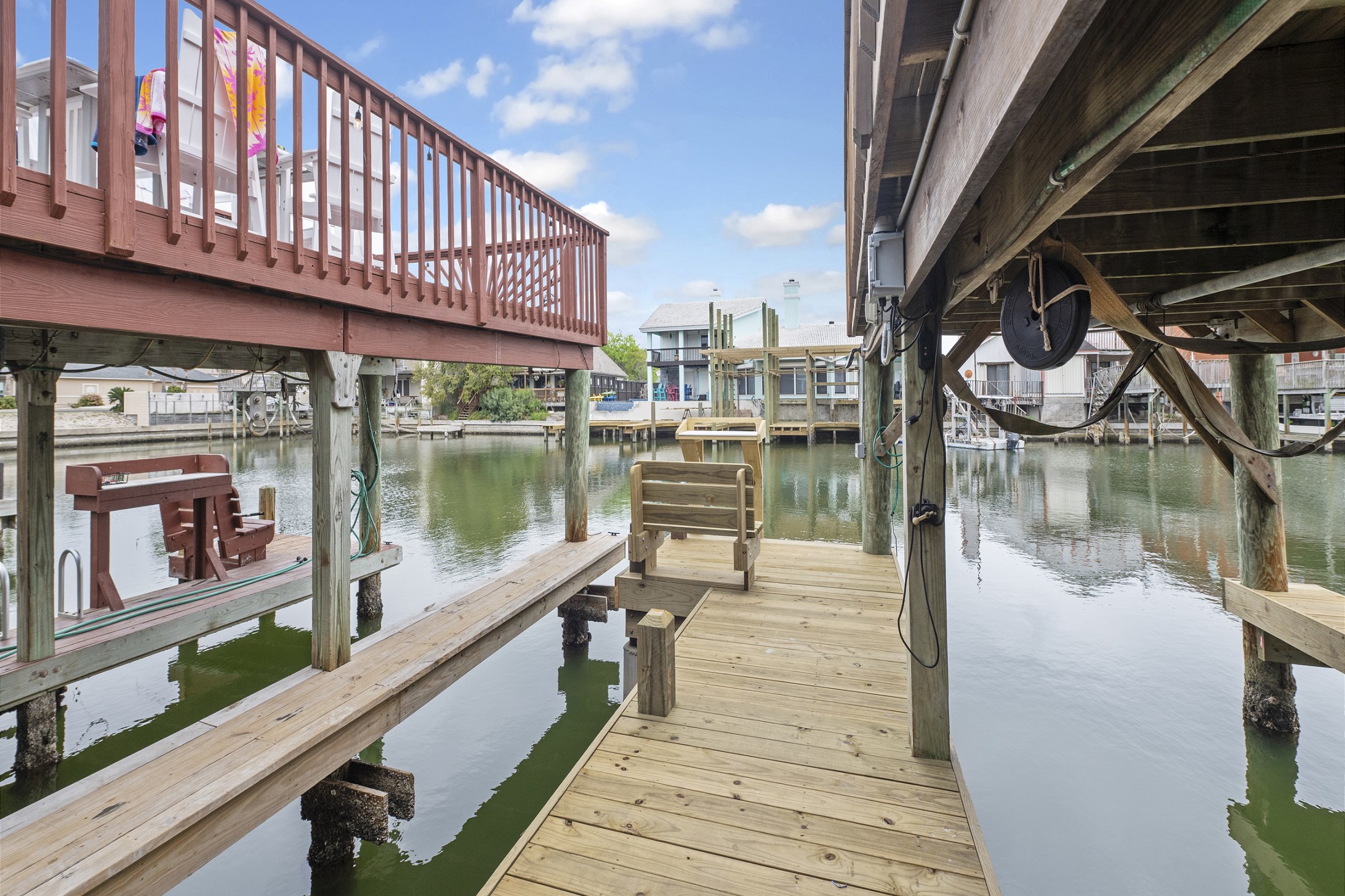 Reserved boat slip right under the sundeck