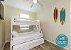 Fourth bedroom on the second floor with twin over full size bunk bed and twin trundle 