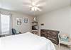 Master bedroom has been updated with king size bed and flat screen TV