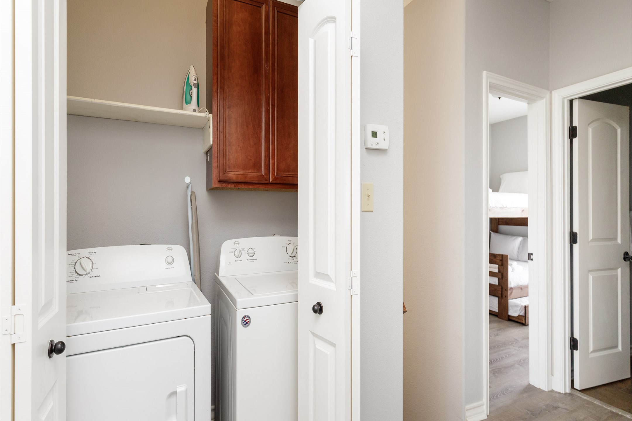 Washer and dryer on the third floor 