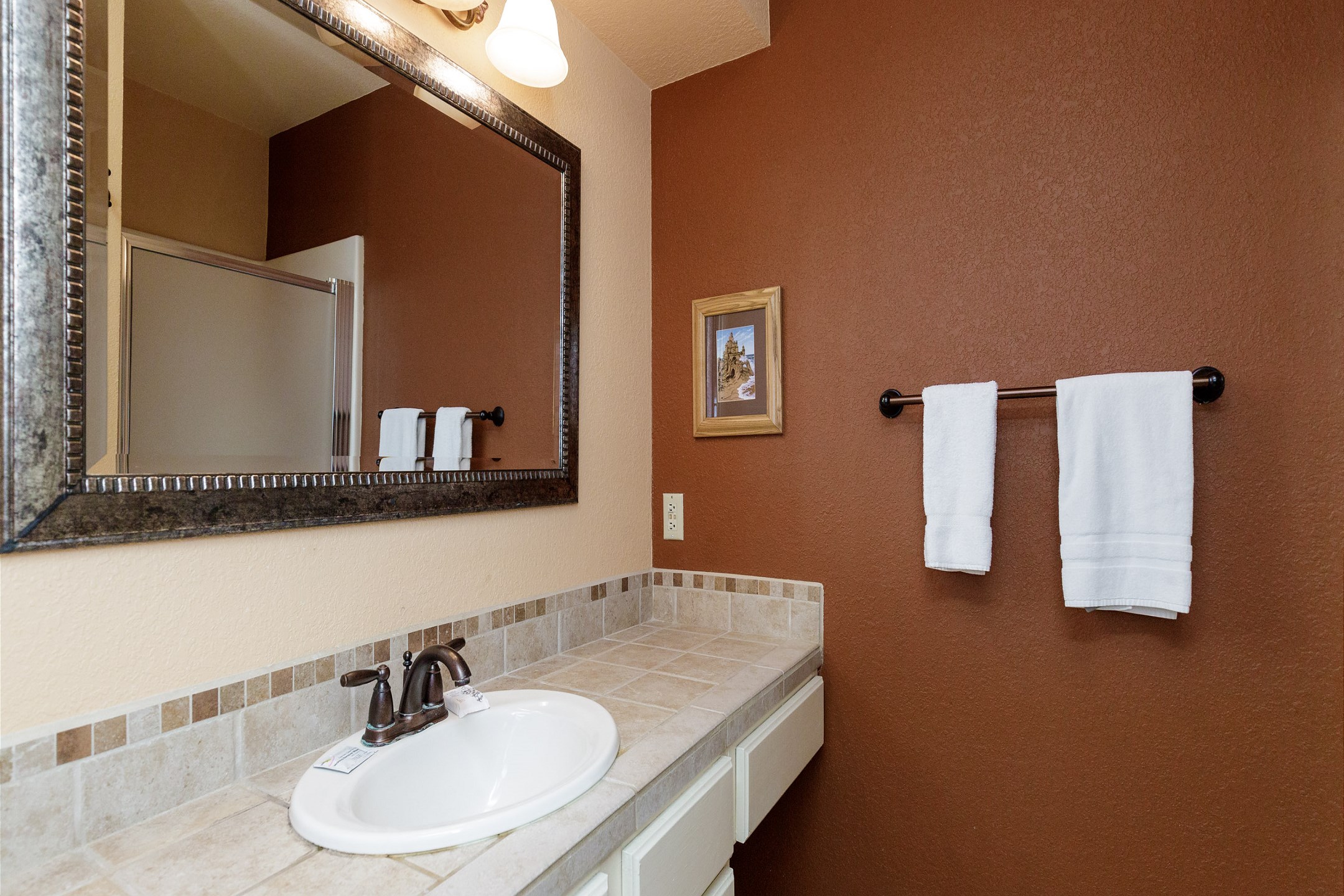 Master bathroom with walk in shower 