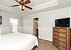 Master suite 1 on the third floor with king size bed, private bathroom and flat screen TV