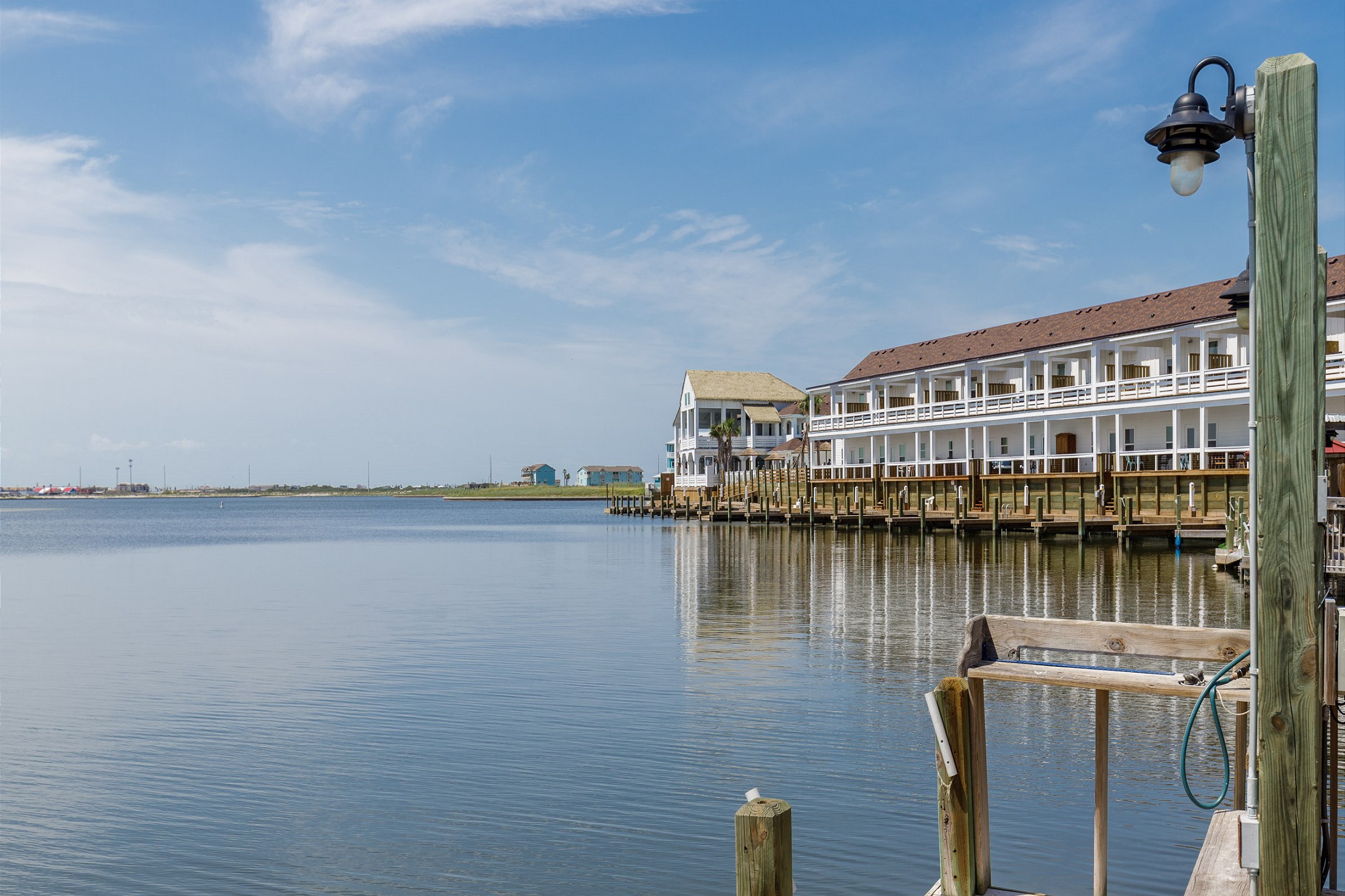 Fish off the dock and clean it up at the fishing station