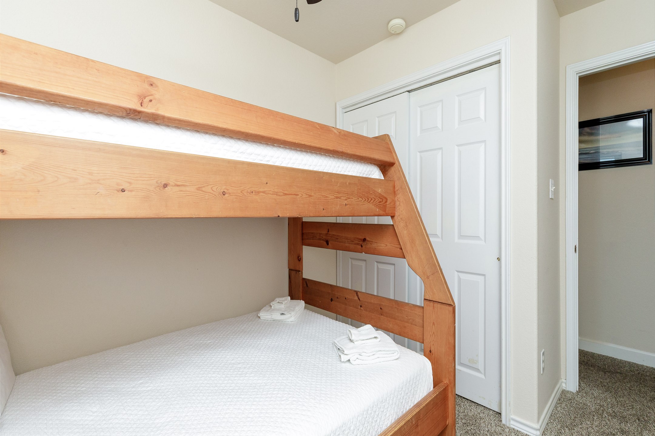 Second bedroom with twin over full size bunk bed
