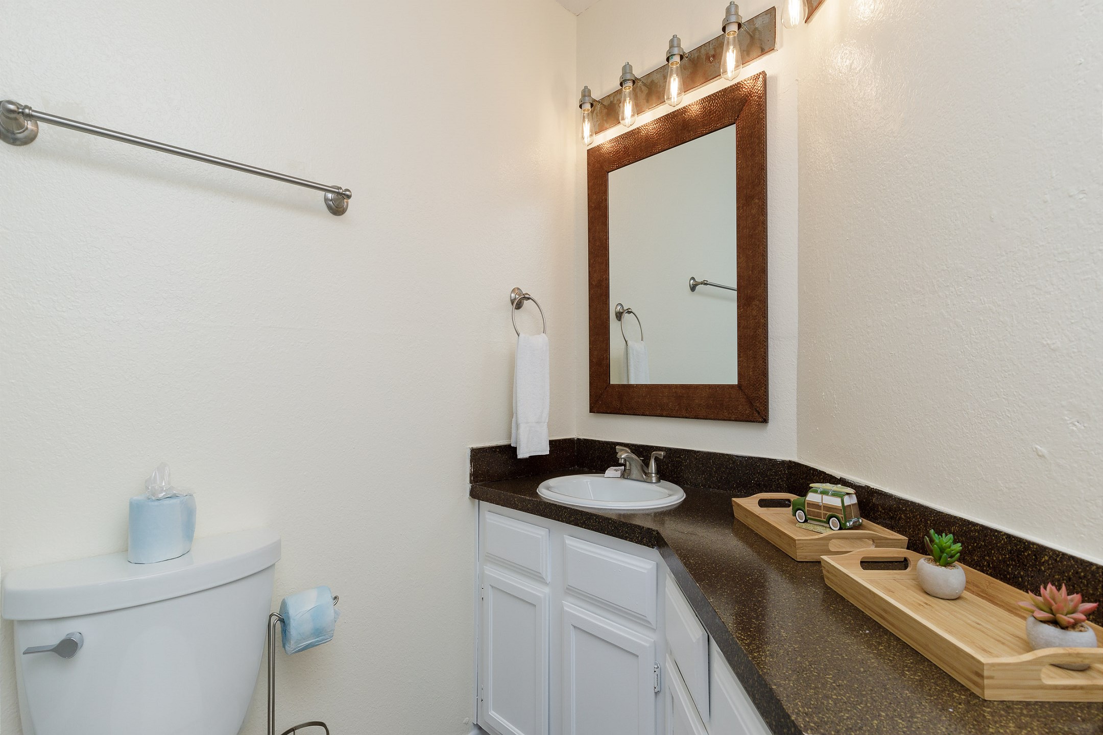 Master bathroom with tub and shower combo
