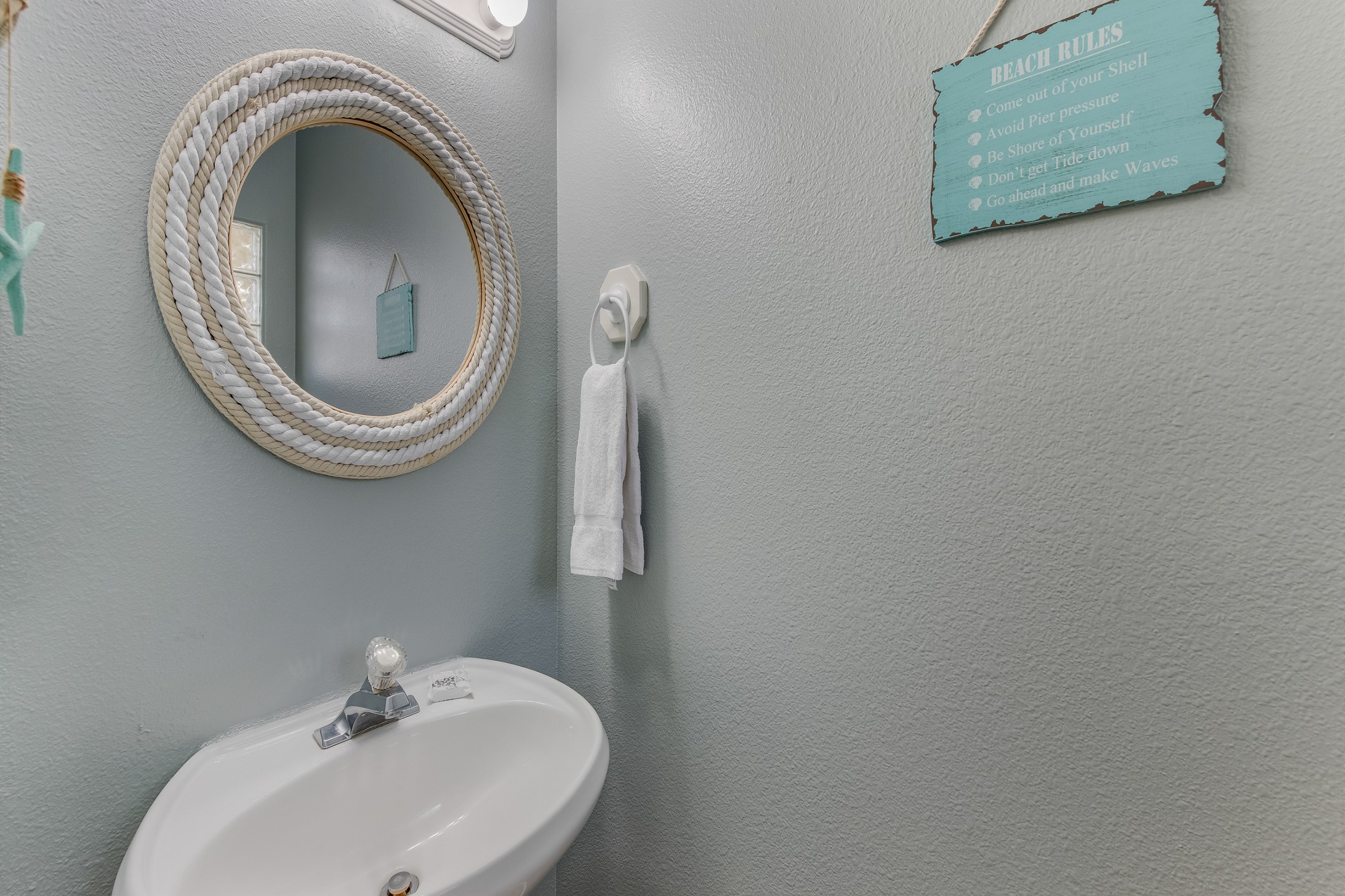 Half bathroom on the first floor