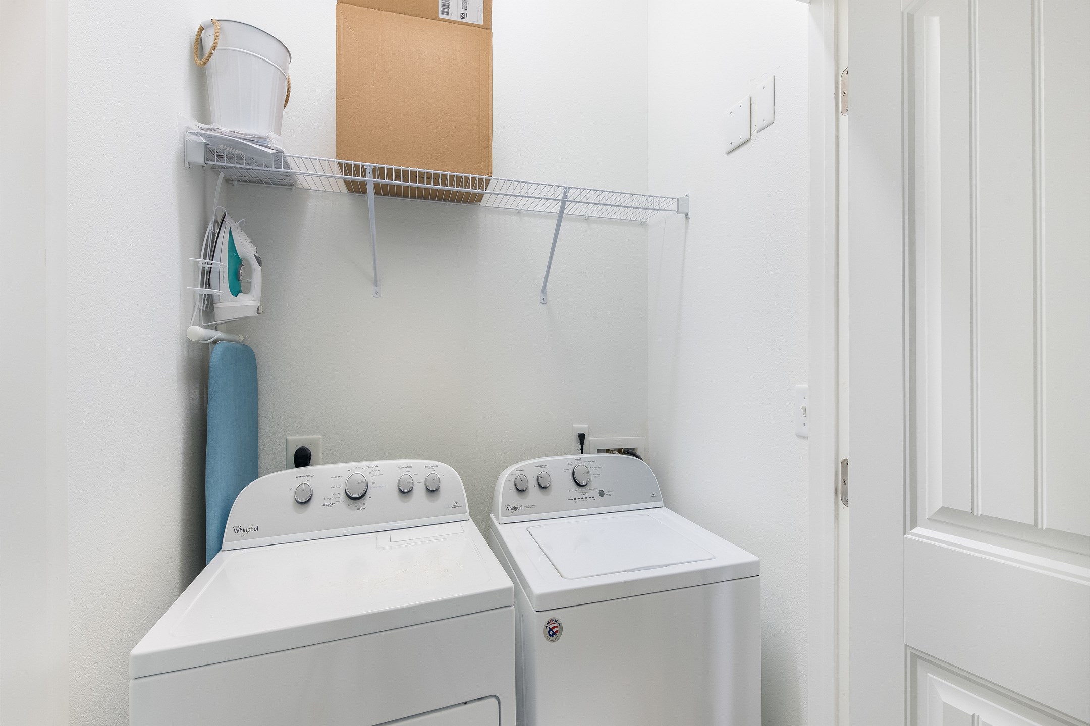 Convenient in-property washer and dryer available for guest use, ensuring a hassle-free stay