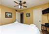 Master bedroom with king size bed, private bathroom, private patio and flat screen TV