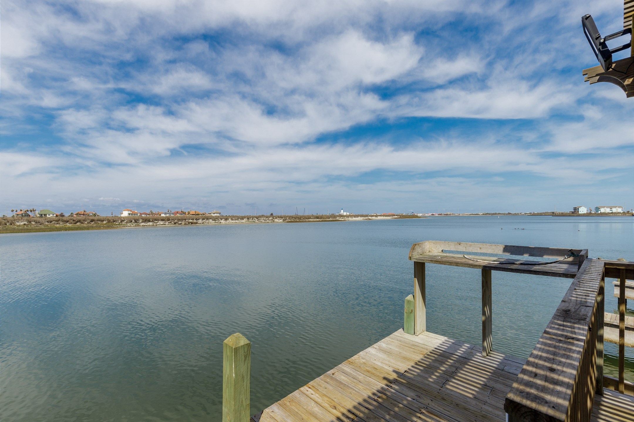 Fish cleaning station over looking Lake Padre