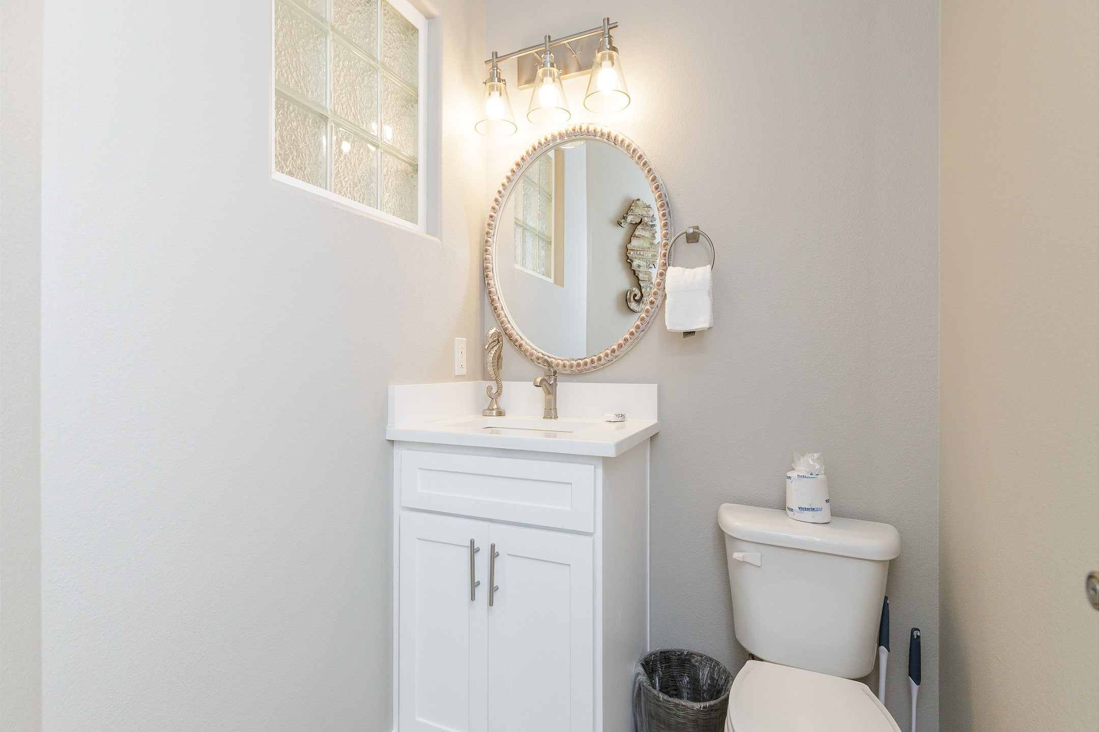 Half bathroom on the first floor