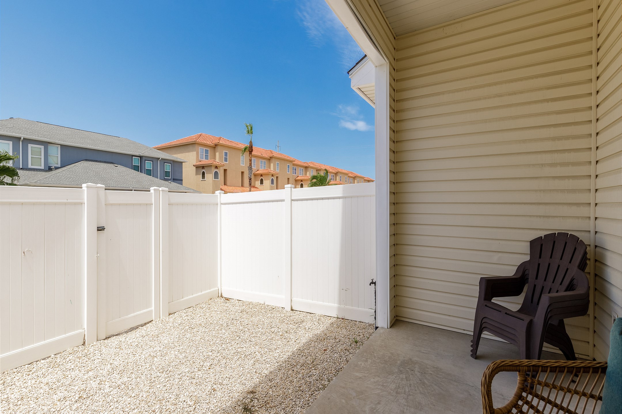 Patio space to enjoy during the cool days