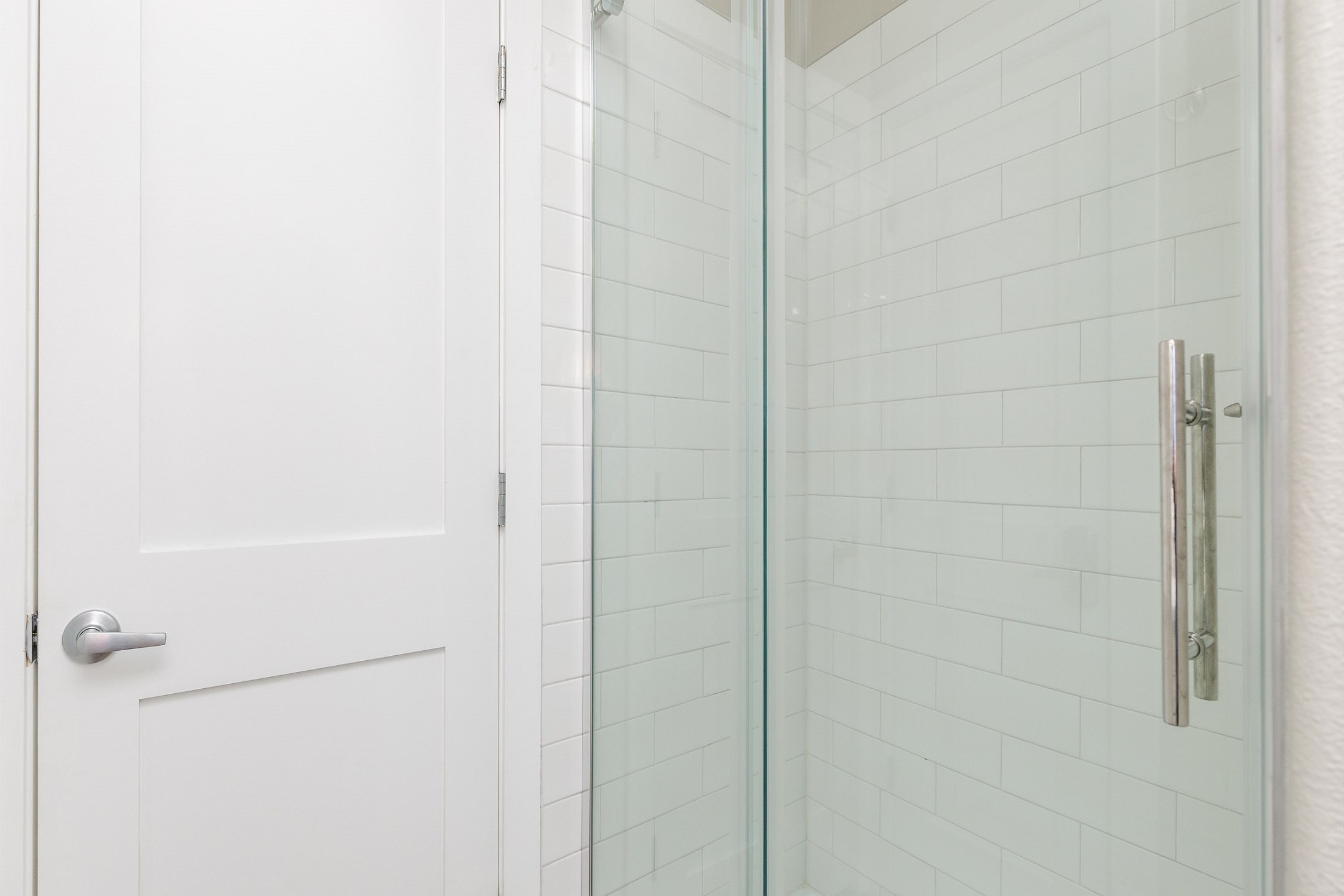 Master bathroom on the second floor with walk in shower 