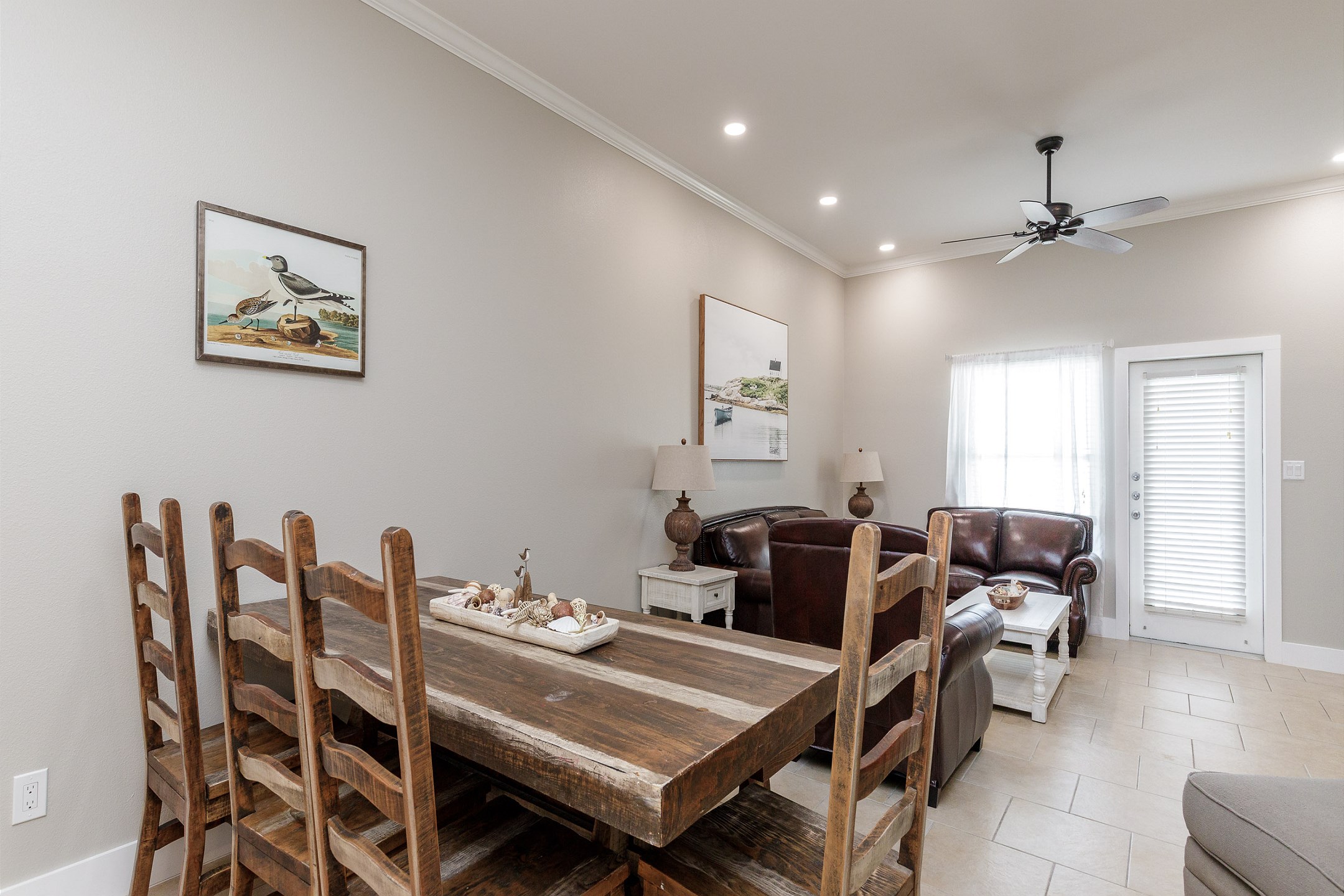 Dining table with seating for seven plus a breakfast bar