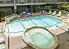Covered Nautilus Galleria pool and hot tub area