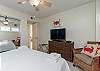 Second bedroom with king size bed and flat screen TV