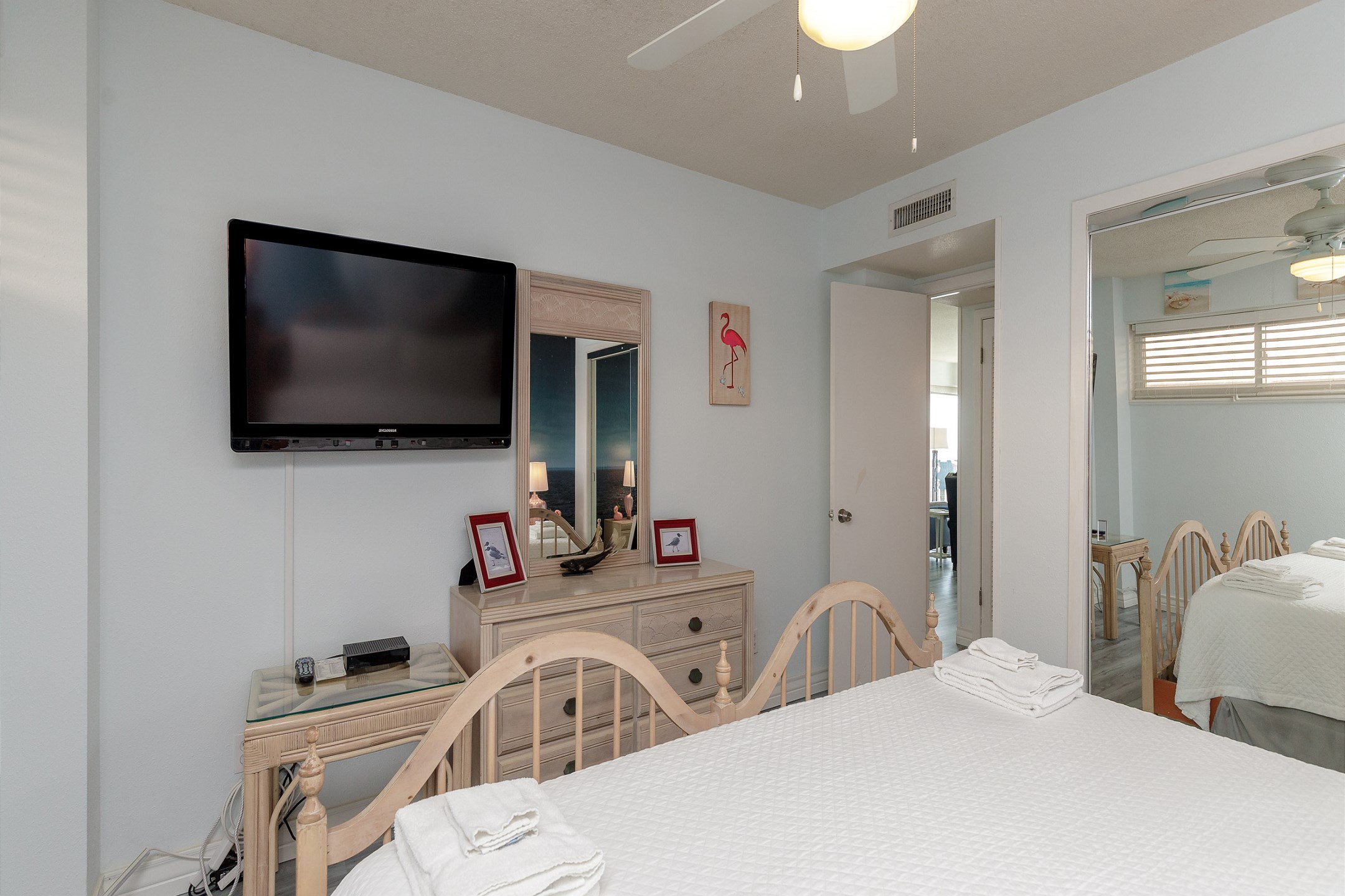 Second bedroom with king size bed and private bathroom