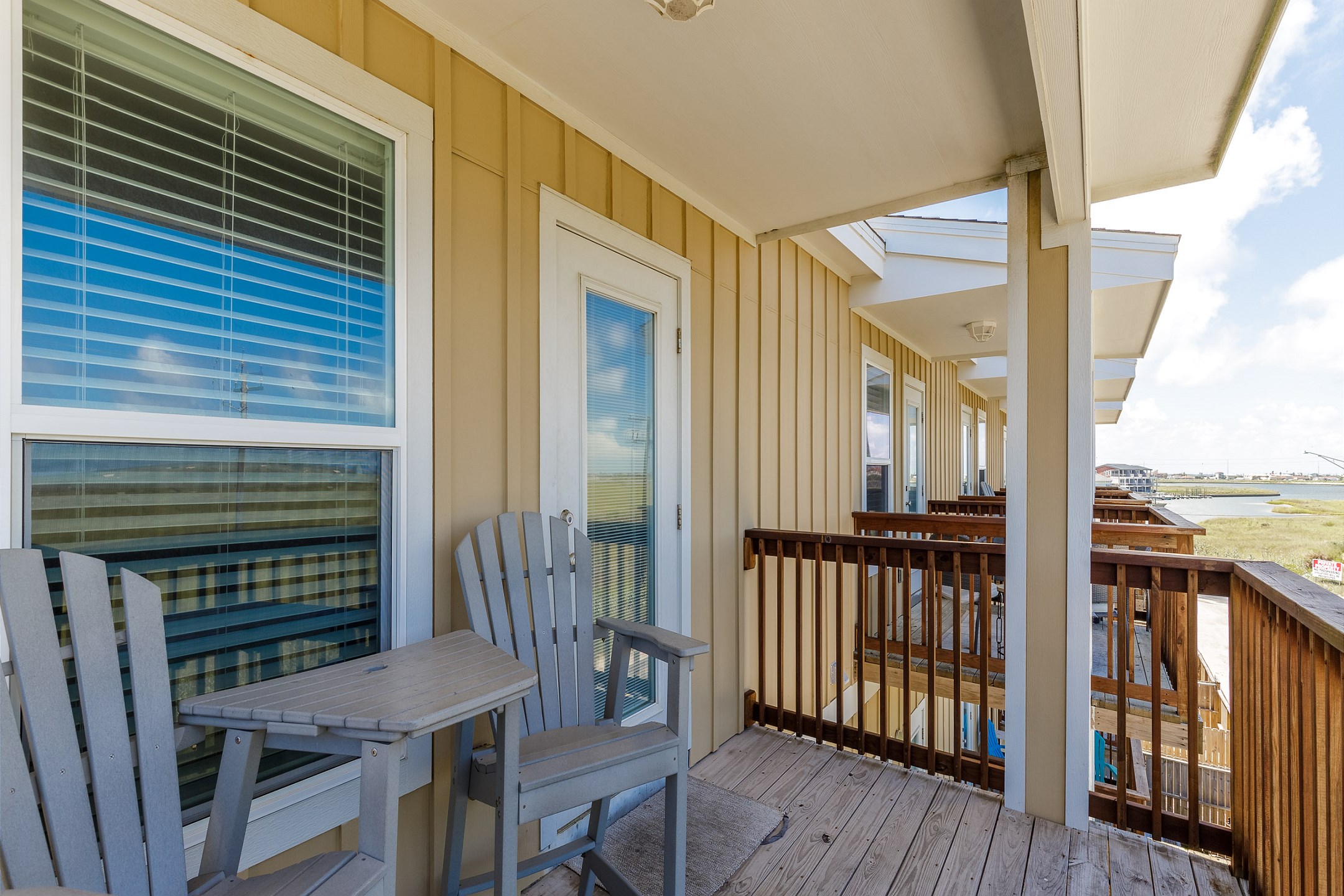 Private balcony off the living area with a nice view of the Gulf of Mexico