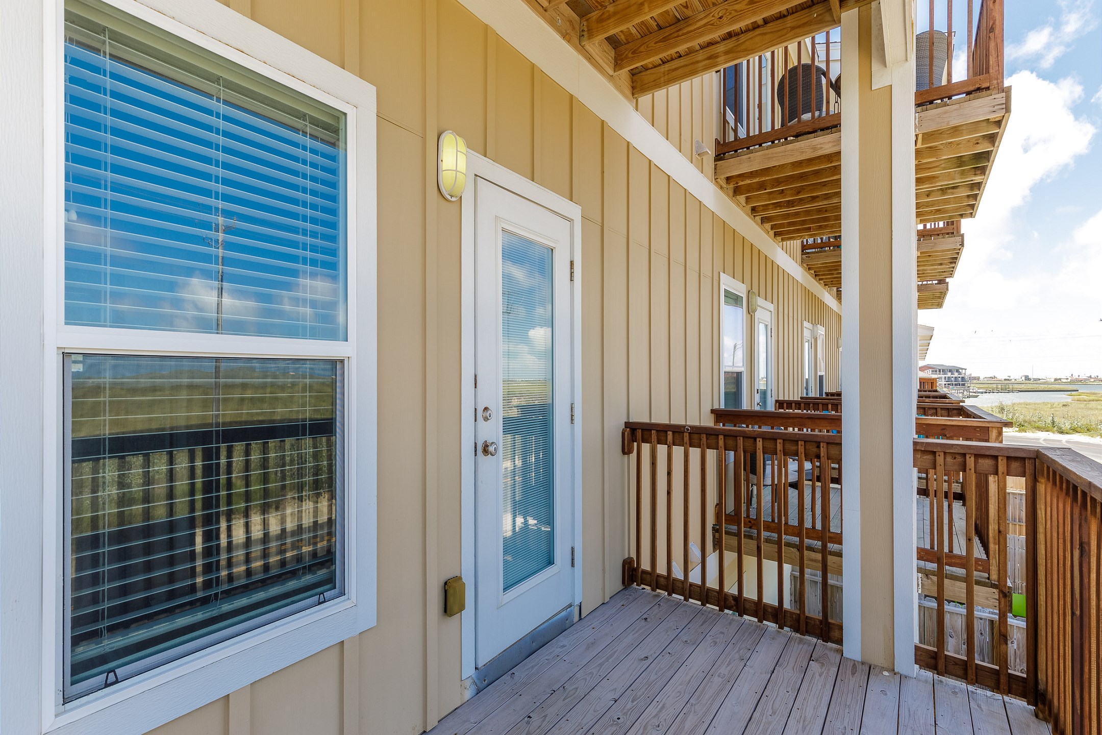 Private balcony off the second bedroom on the second floor 