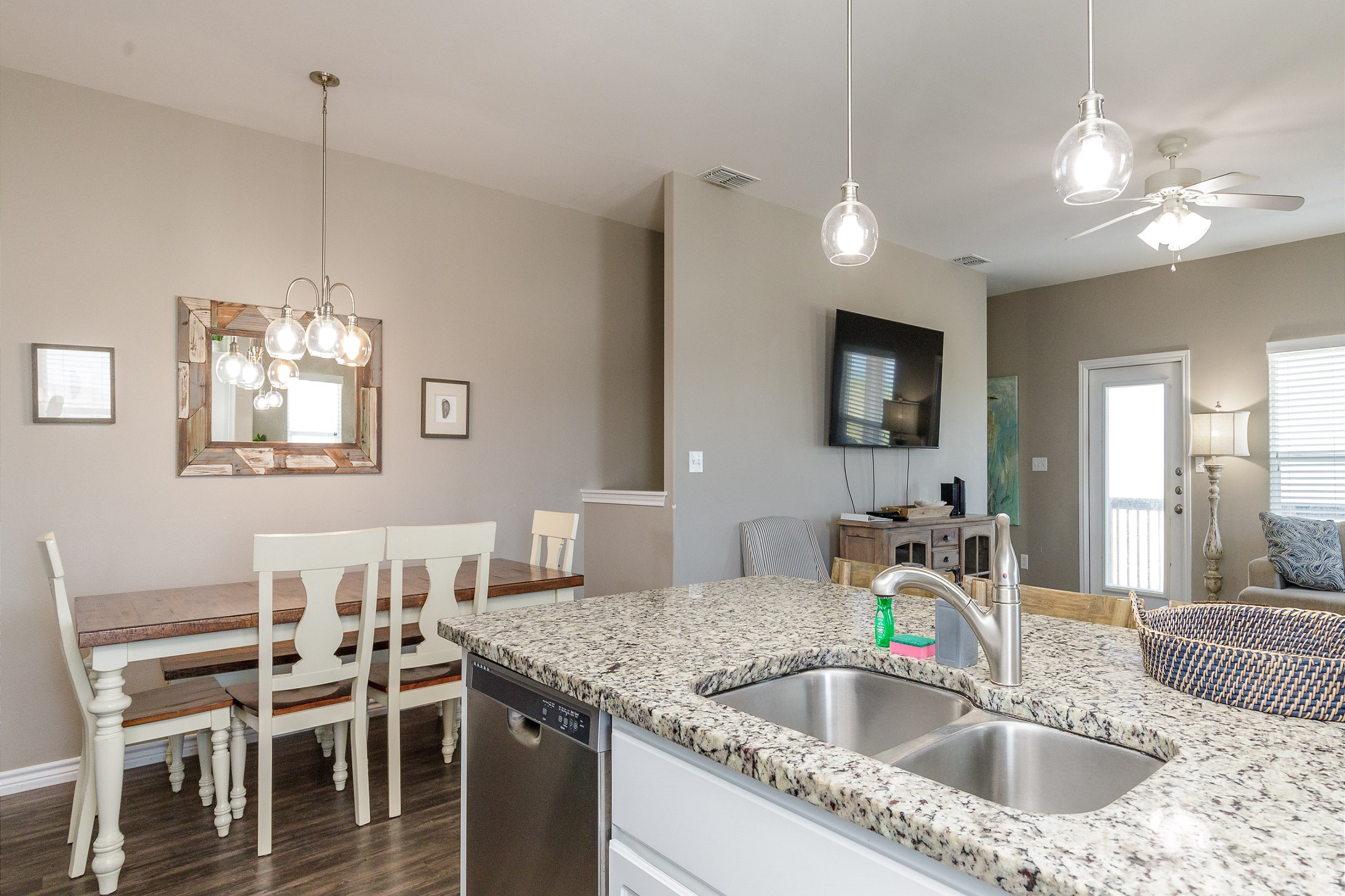 Dining area with easy access to the gourmet kitchen