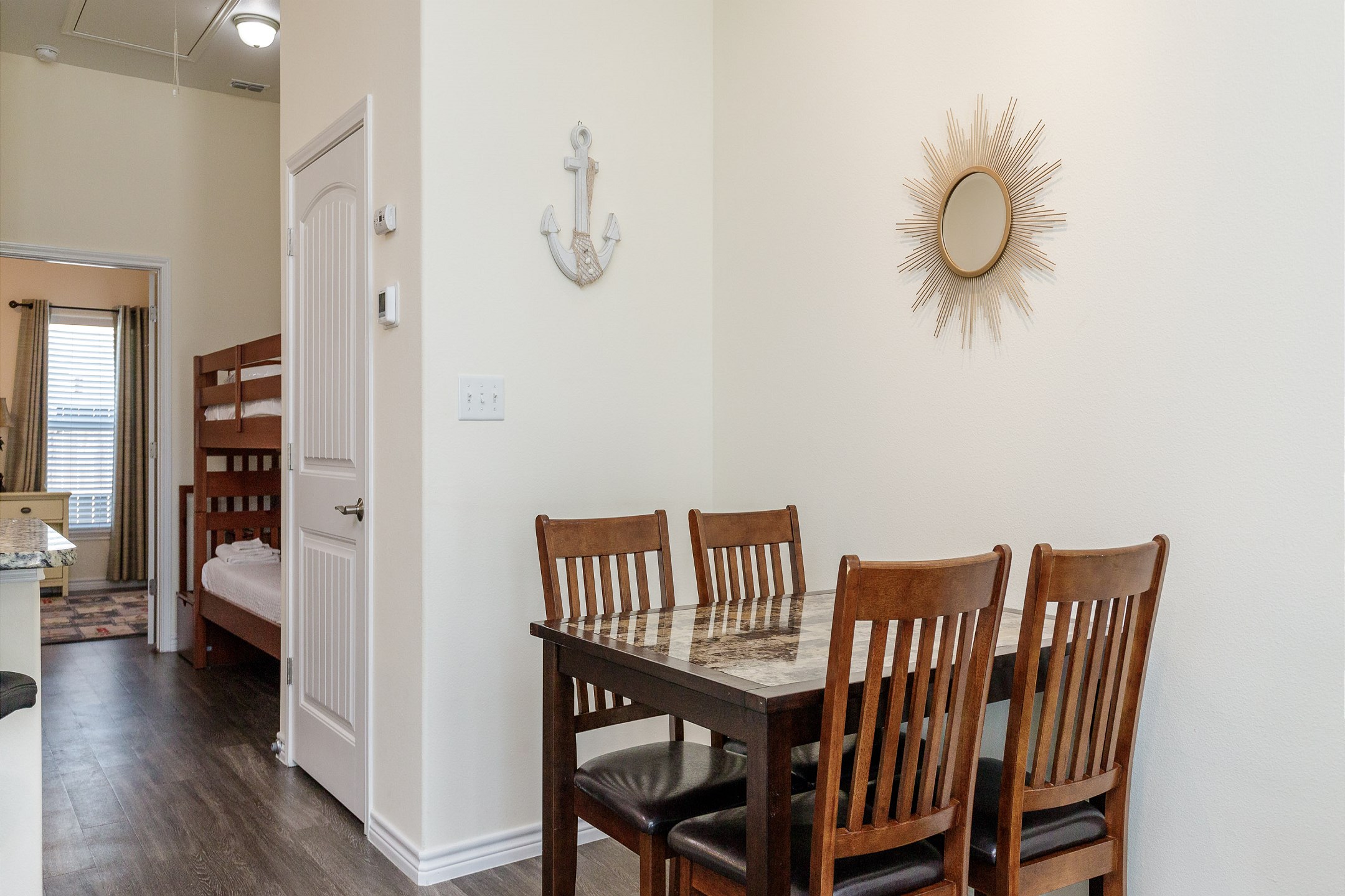 Dining area with easy access to the gourmet kitchen