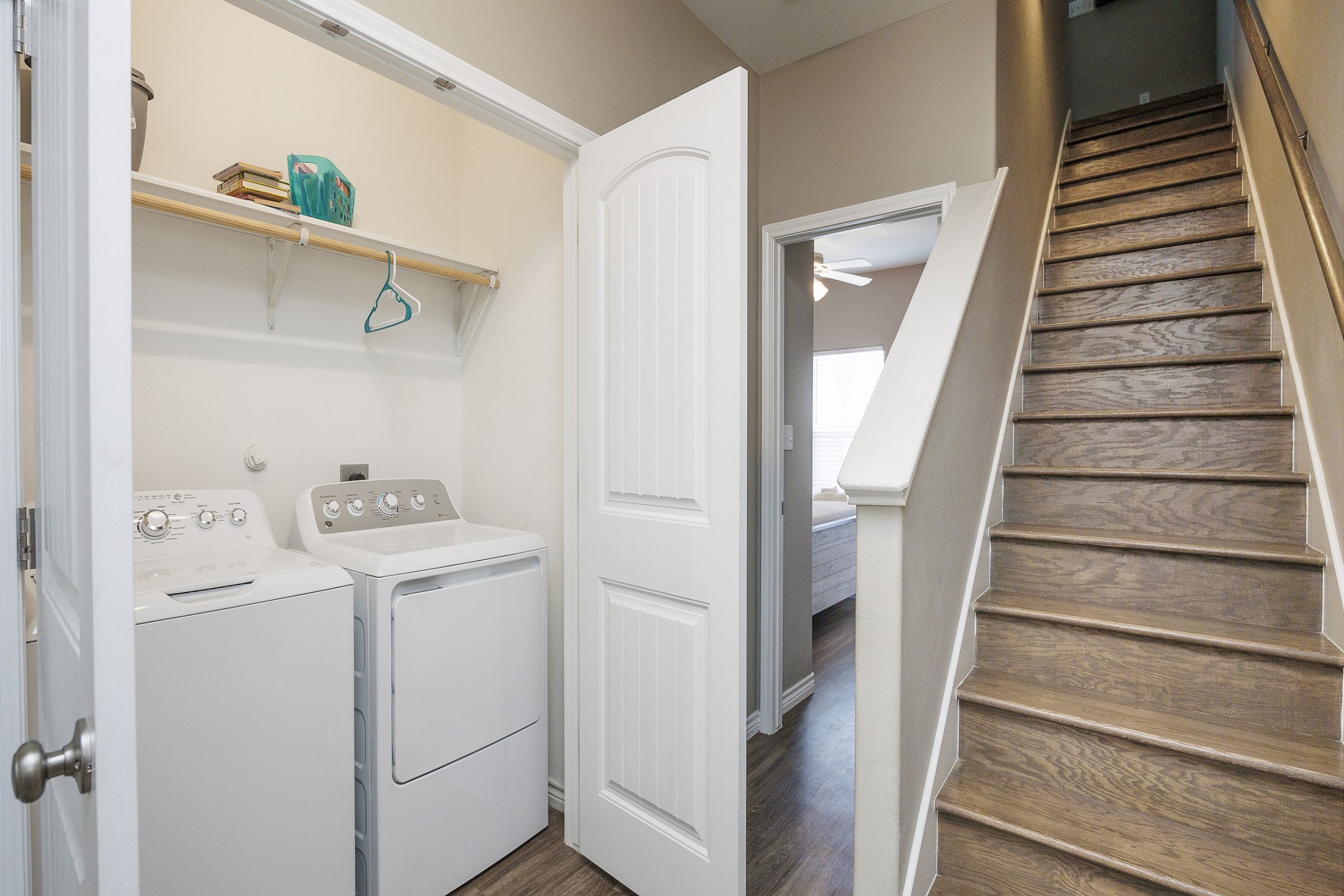 Washer and dryer on the first floor 