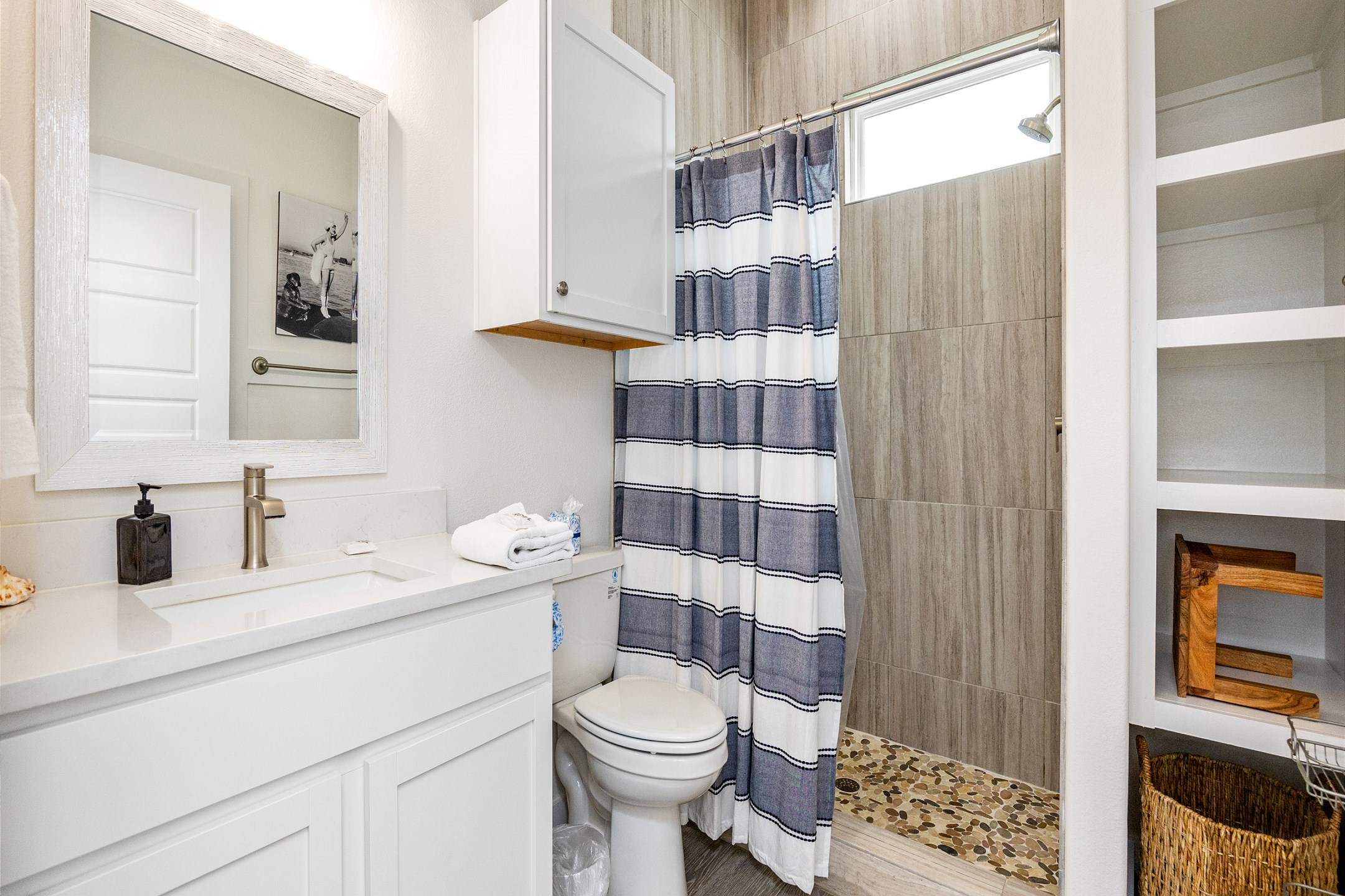 Full bathroom with walk-in shower 