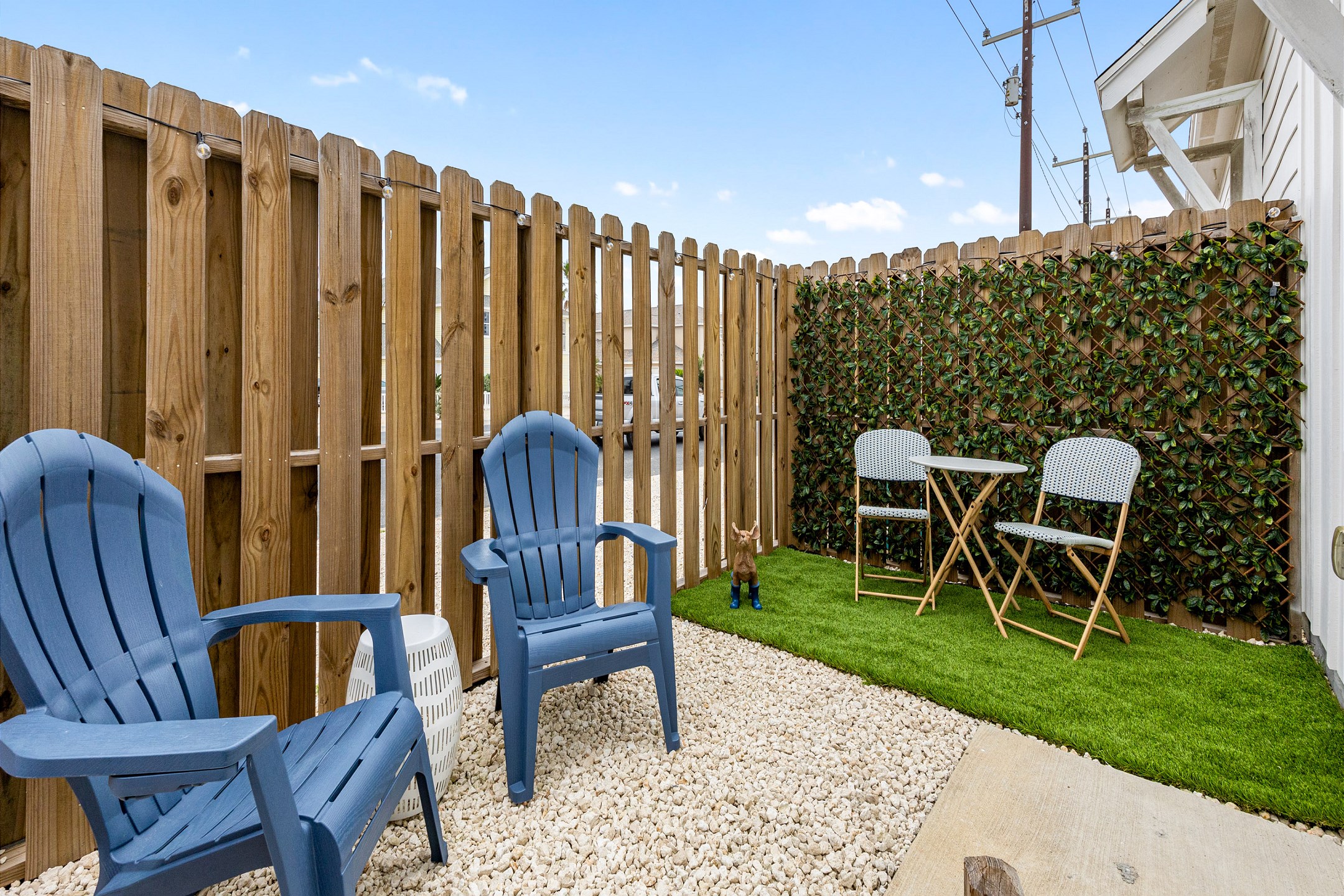 Backyard area with ample seating