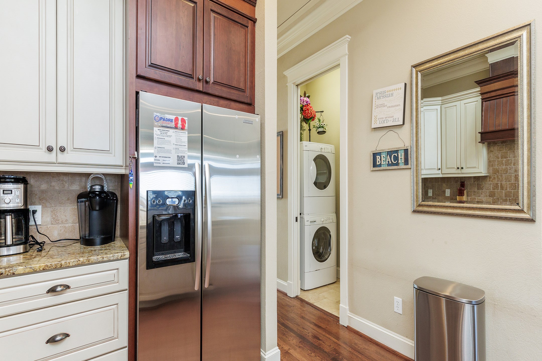 Modern kitchen with stainless steel appliances on the third floor