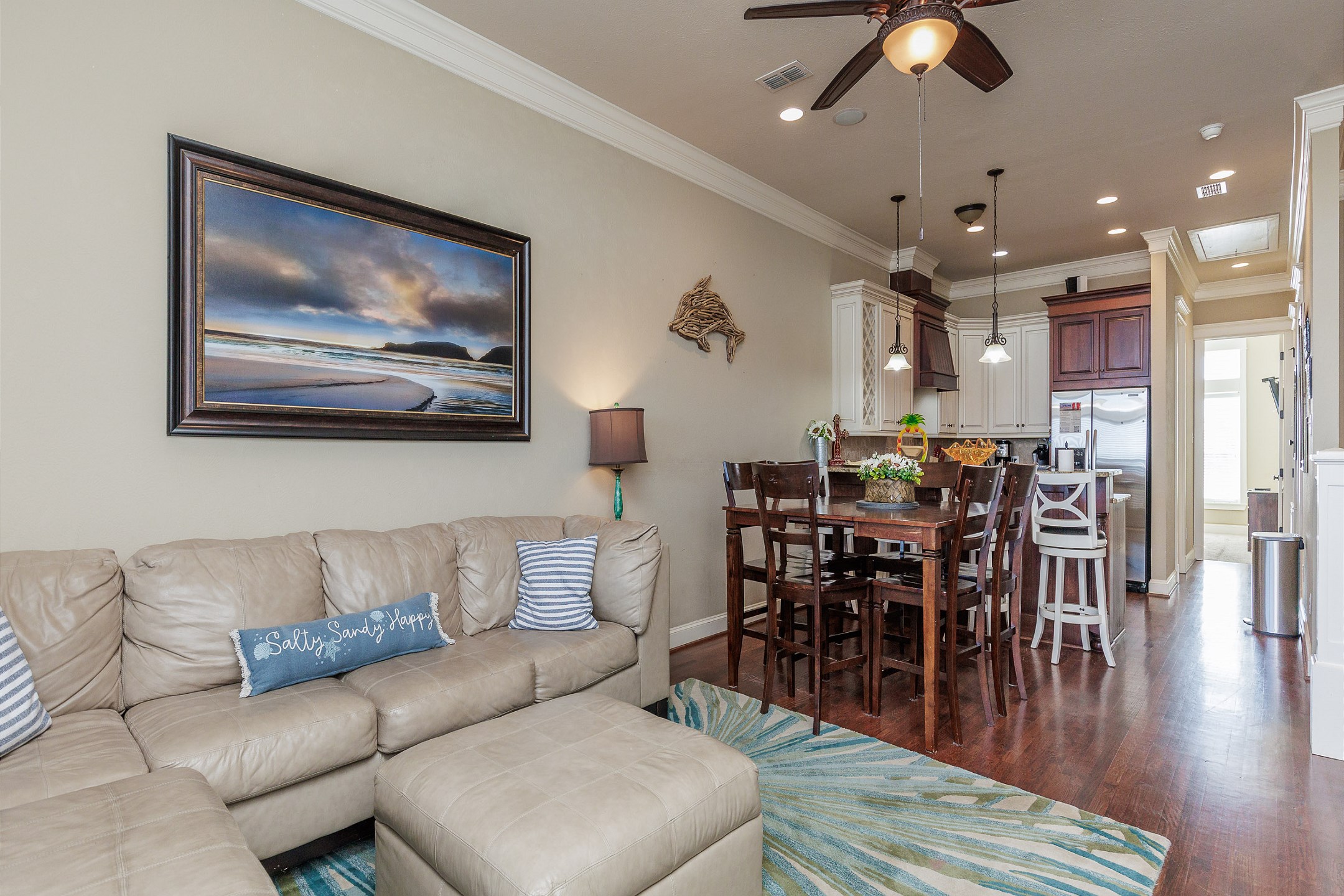 Embrace the open floor plan on the third floor of this Island retreat