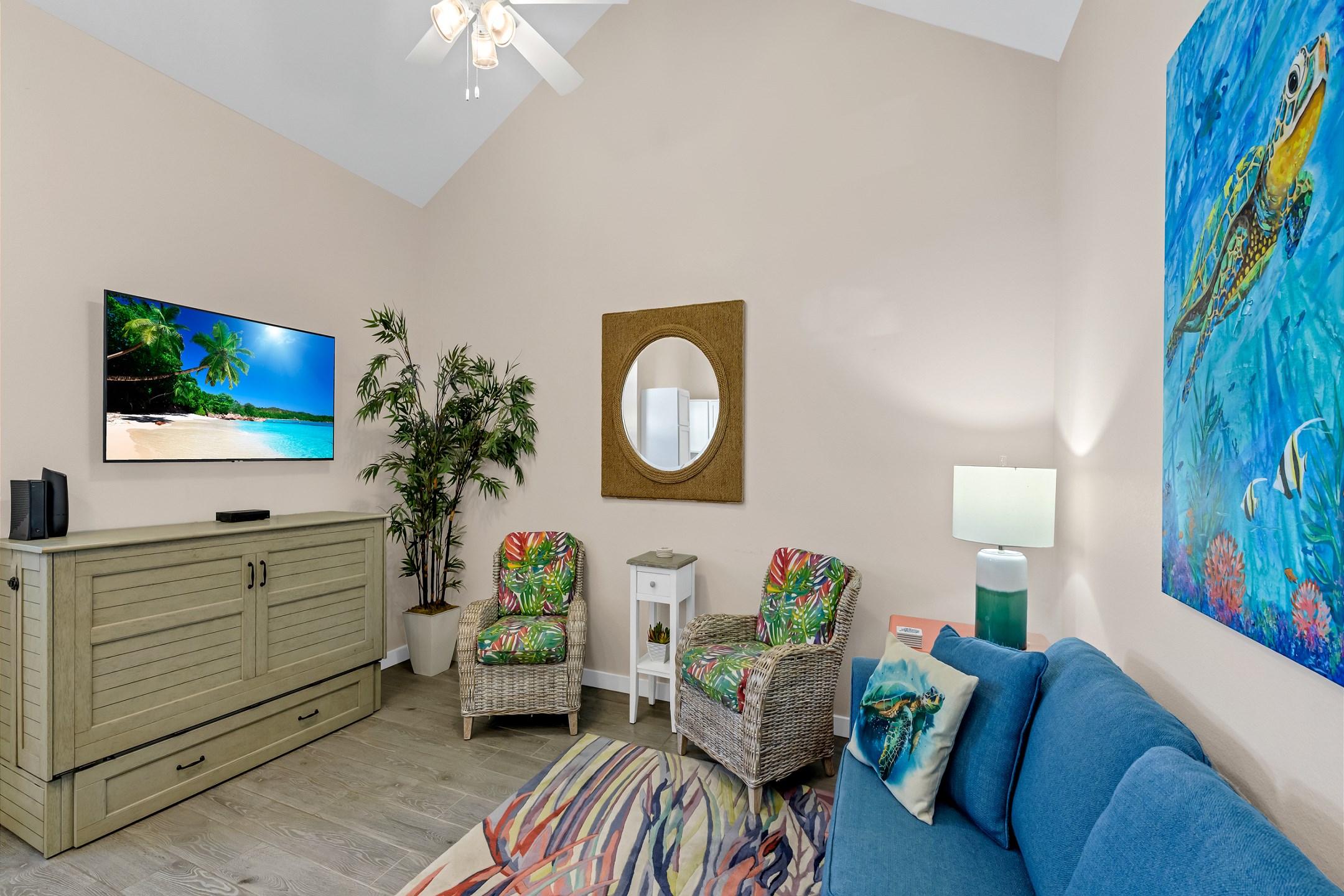 Plenty of seating in the cozy living area 