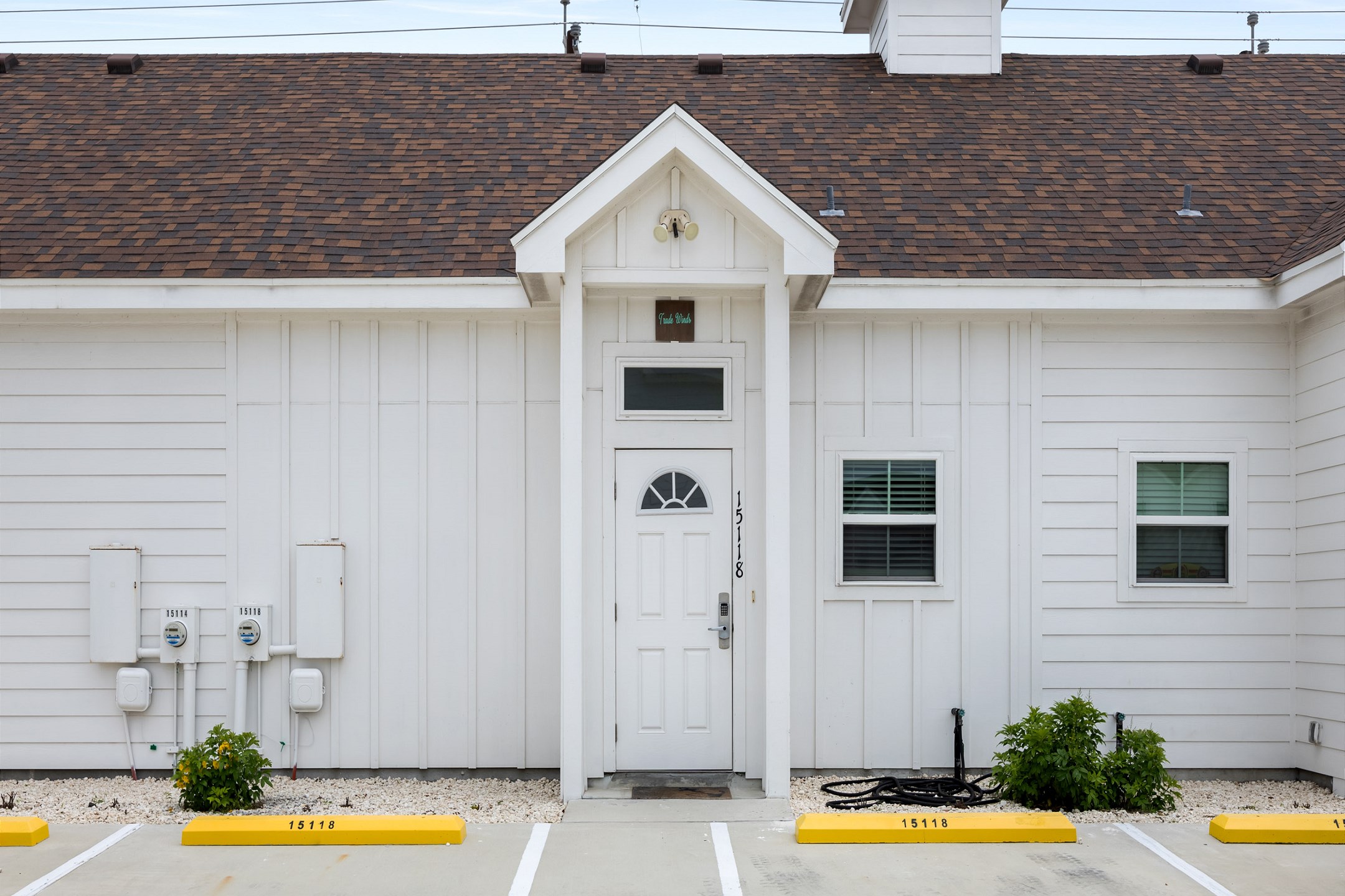 Front door to property with coded lock for added security