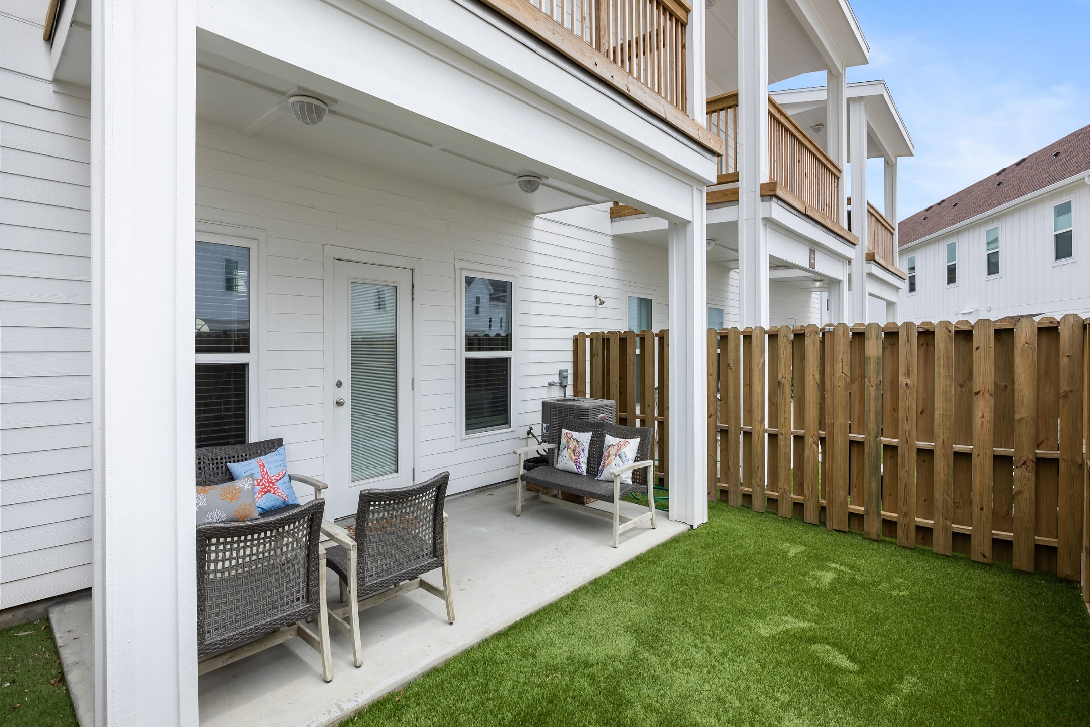 Beautiful private turf patio, perfect for relaxing 