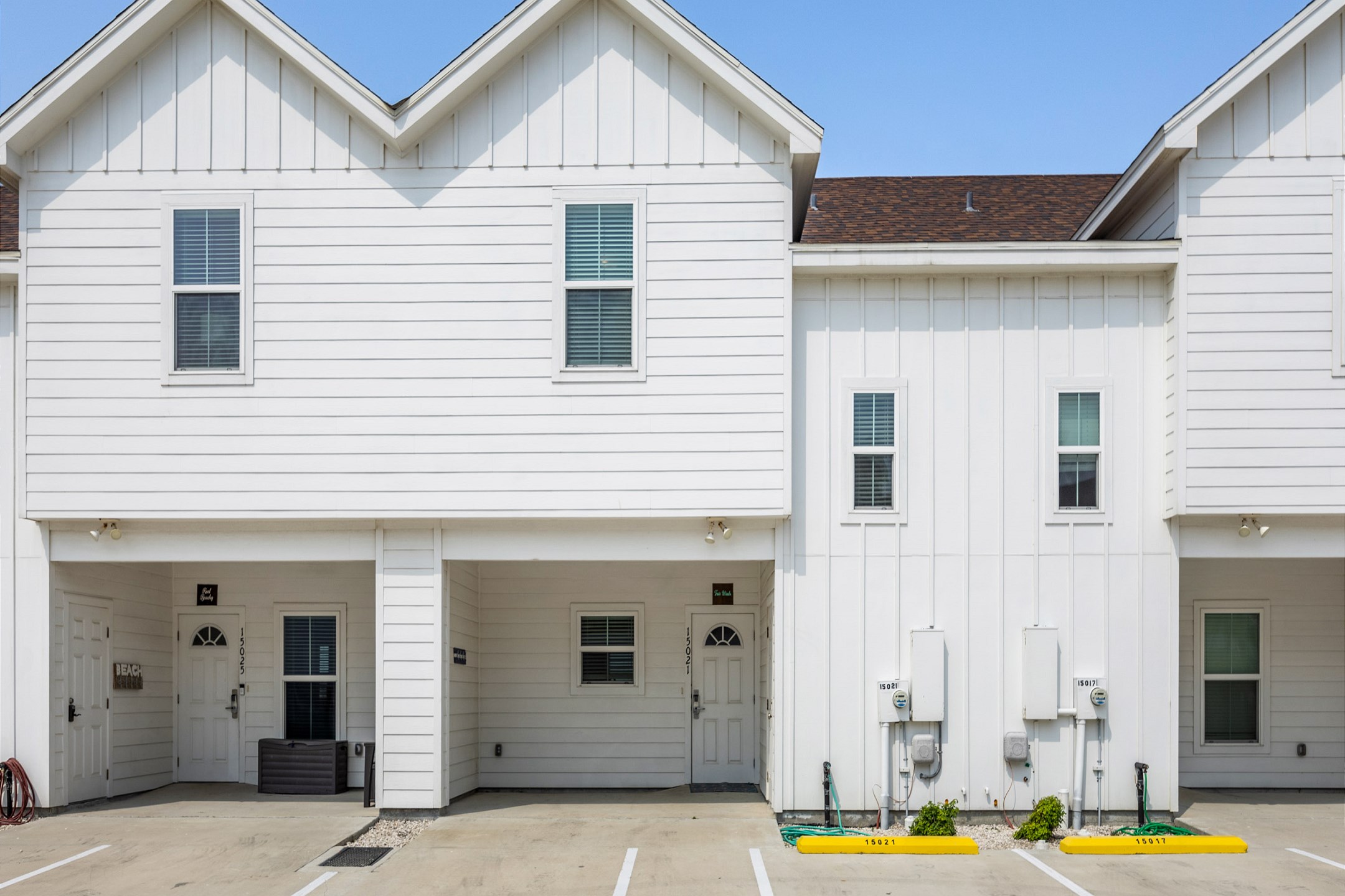 Front of property and two reserved parking spaces right out front 