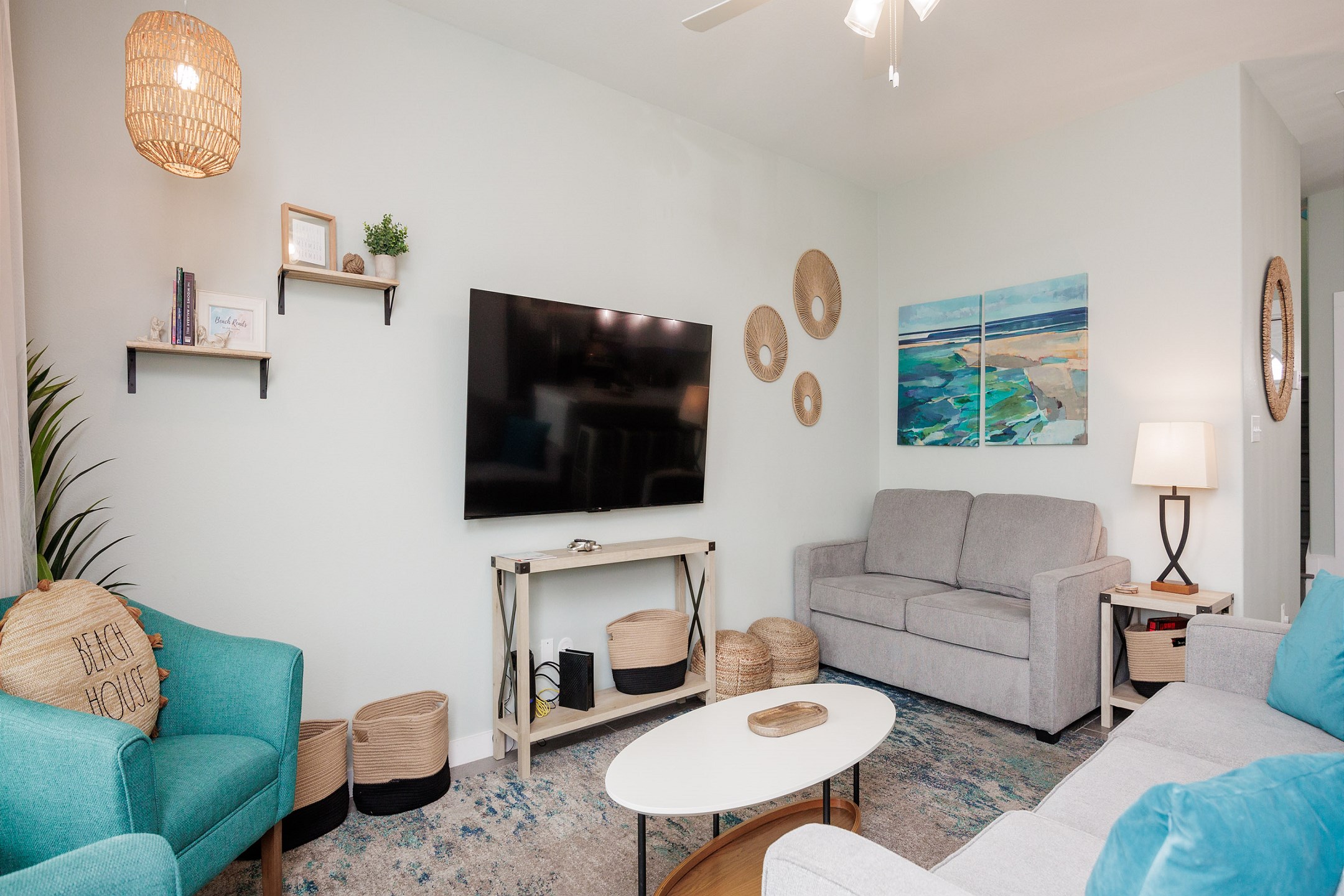 Bright and airy living room with cozy seating, ideal for family moments together