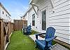 Private patio off the master bedroom with chairs