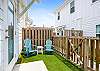 Private turf patio off of the master bedroom 